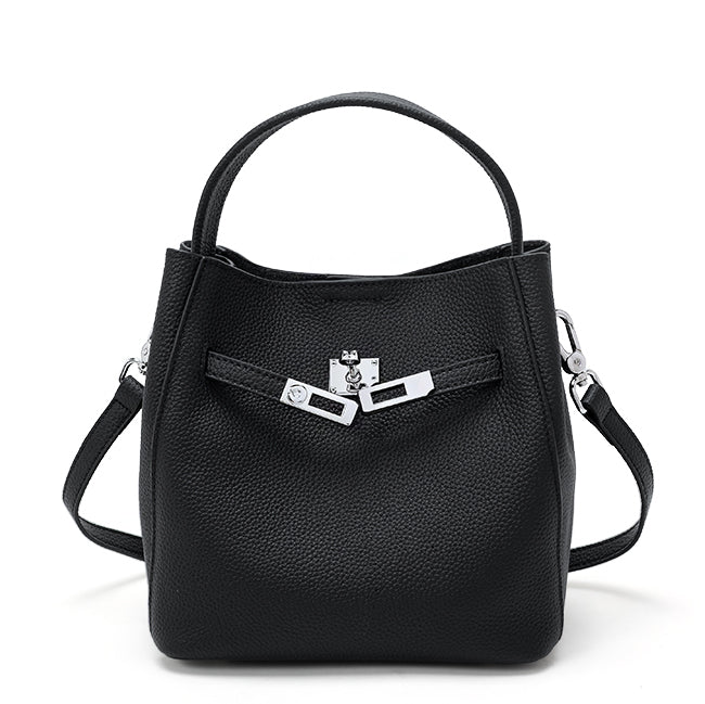 Valmio Lonira leather women's handbag - black