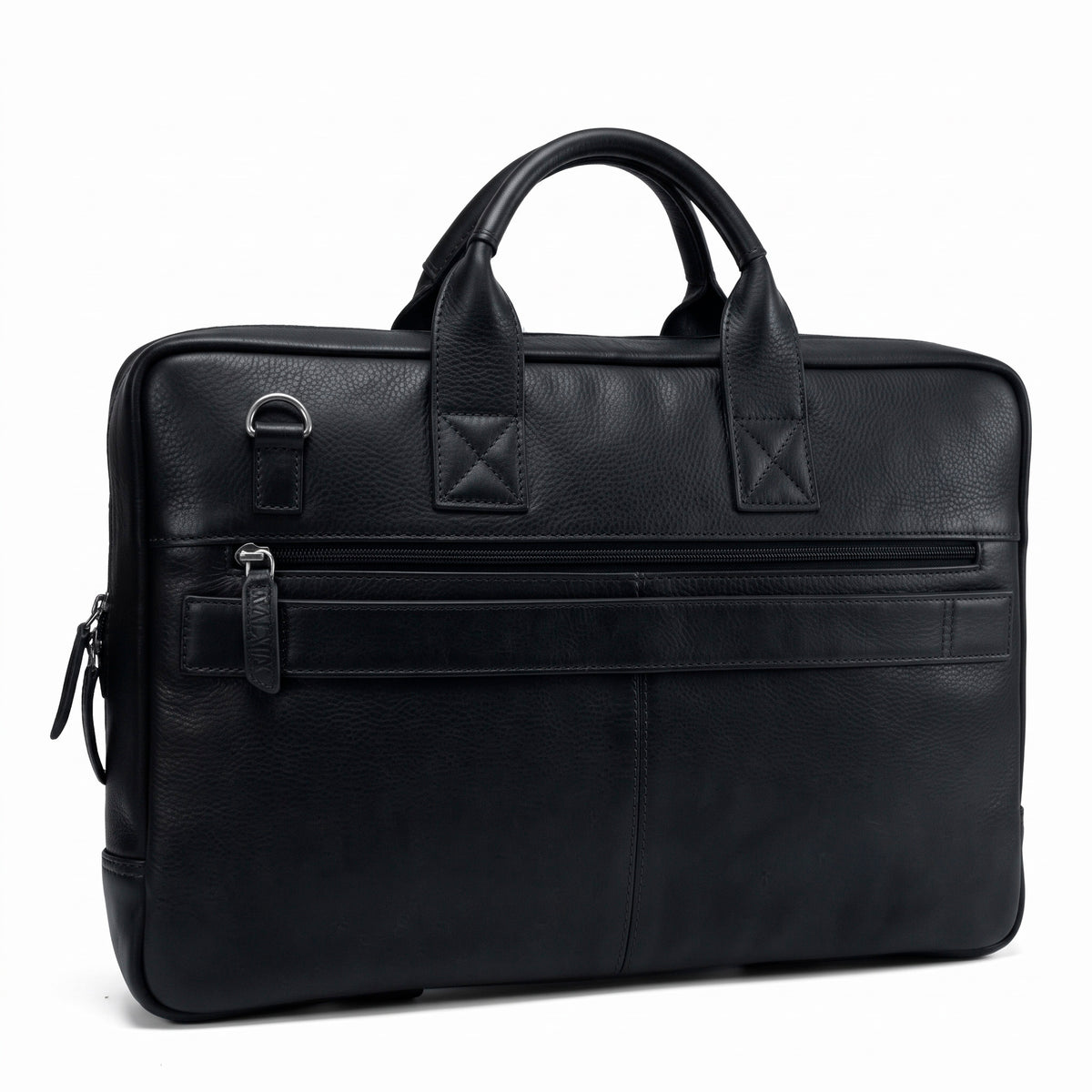 Valmio Lids Laptoptasche aus Vollnarbenleder in Schwarz für Herren