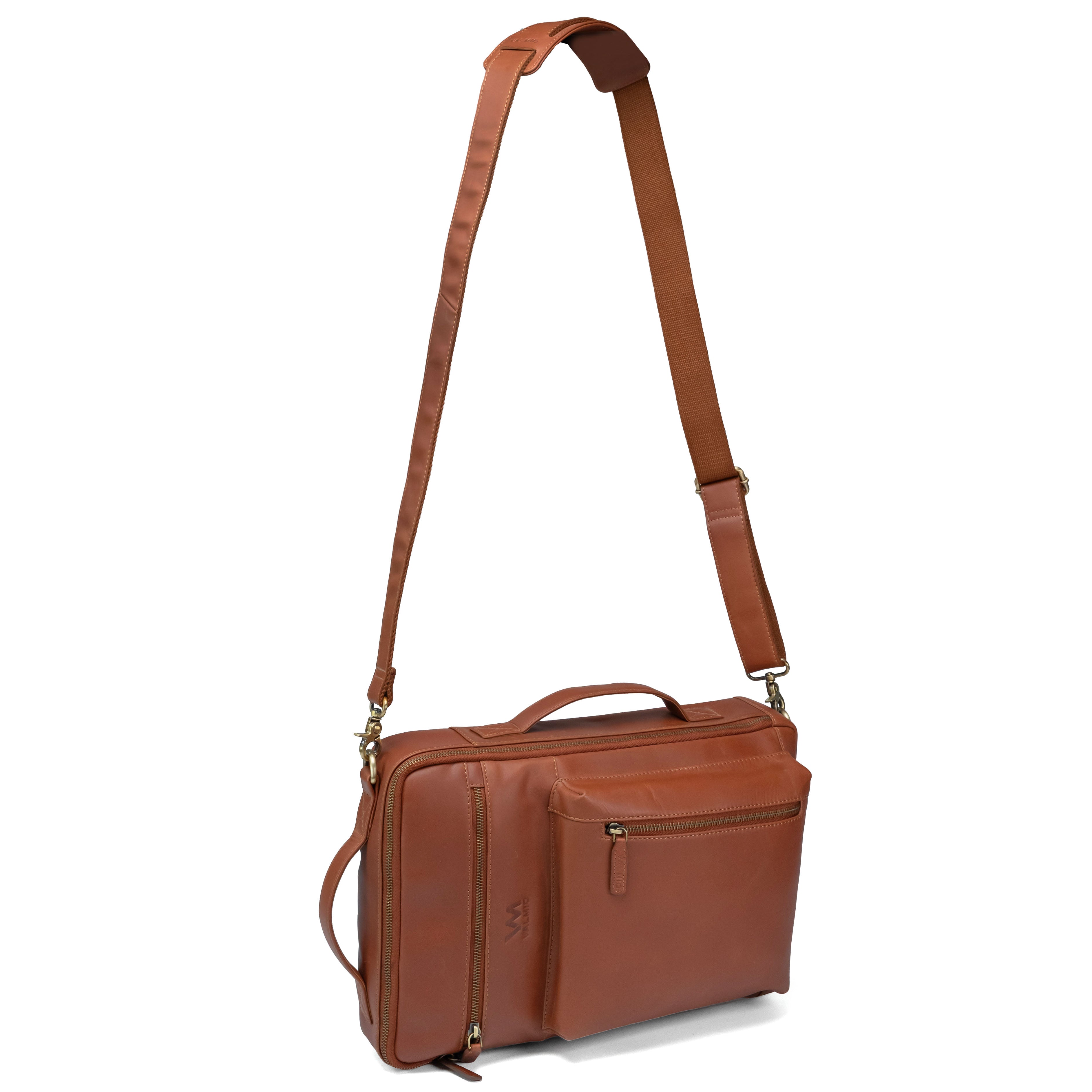 Valmio Prime Men's Leather Bag Cognac