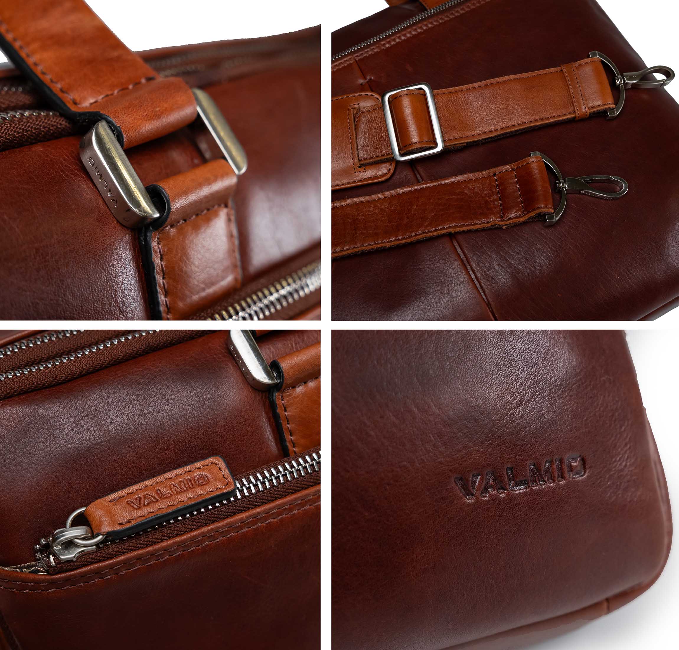 Valmio Assets Genuine Leather Bag Brown