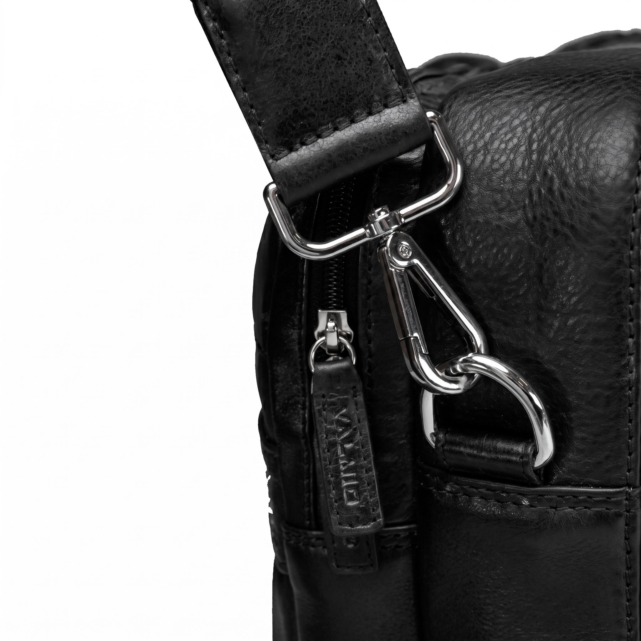 Valmio Vigo Tasche aus echtem Leder Schwarz