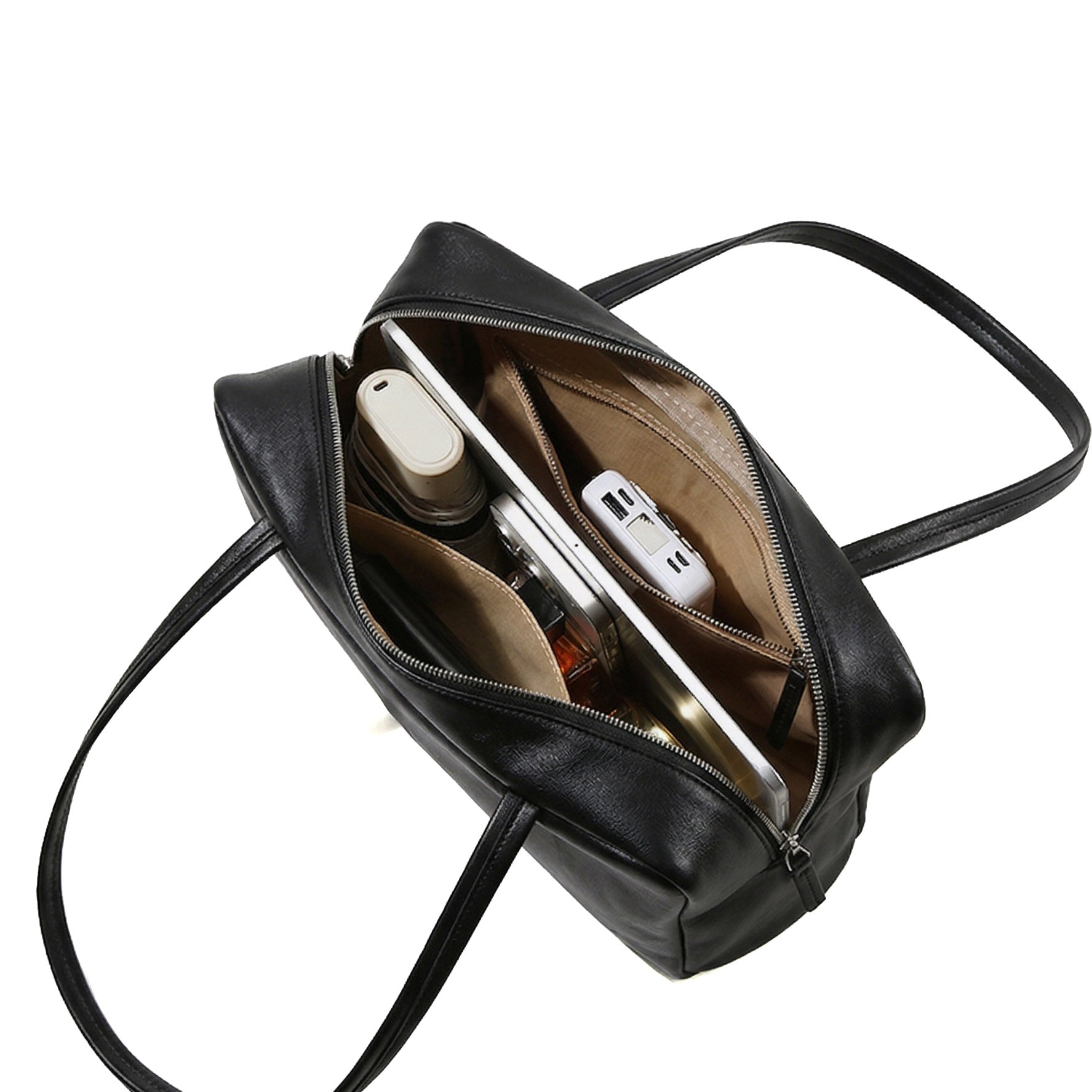 Valmio Kirana Leder Damenhandtasche - Schwarz