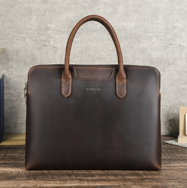 Elegant Leather Briefcase Ventura Slim – photo 7