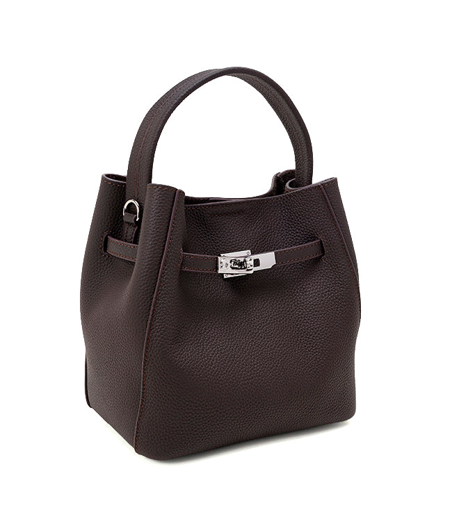 Valmio Lonira leather women's handbag - dark brown