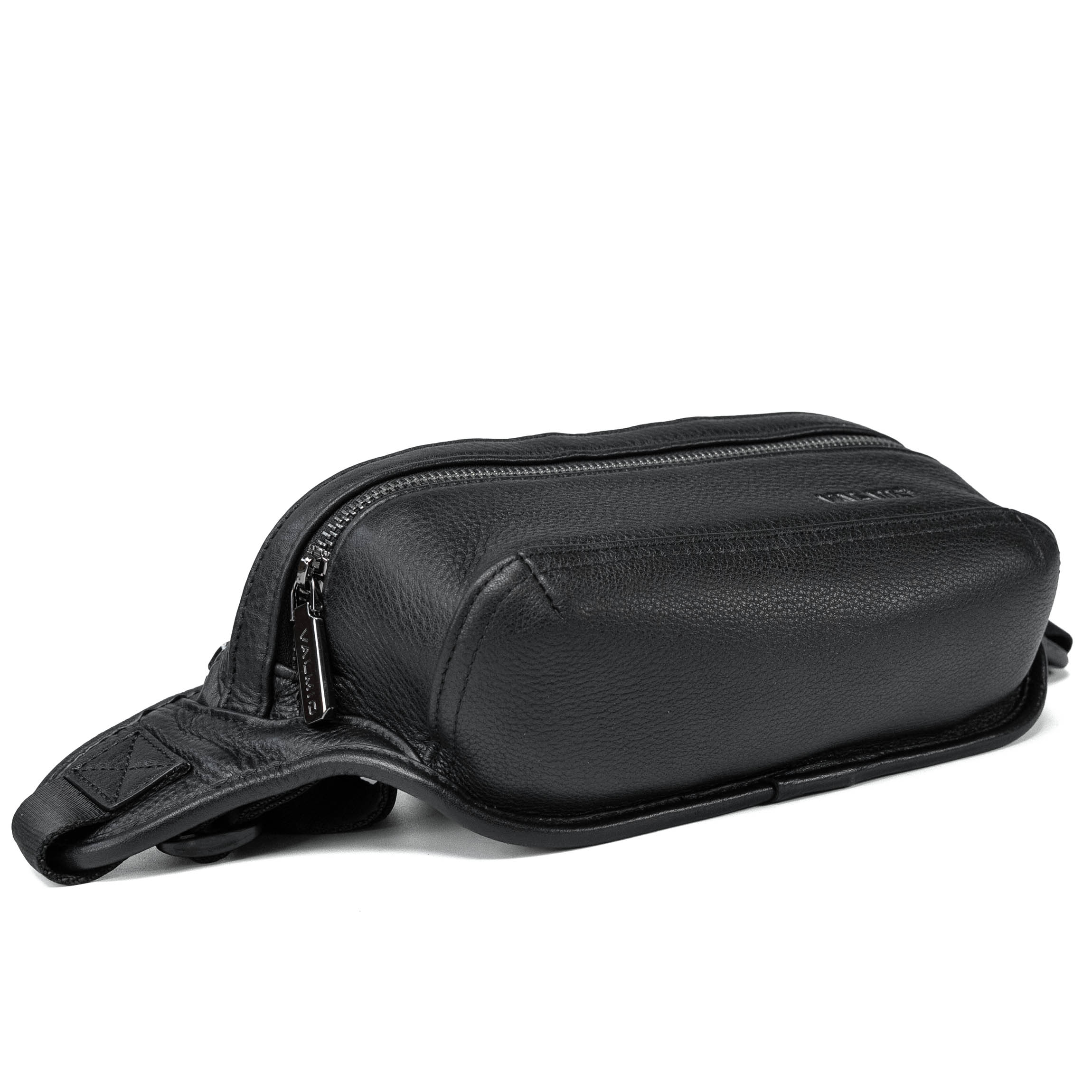 Valmio Stilor black men's leather waist bag