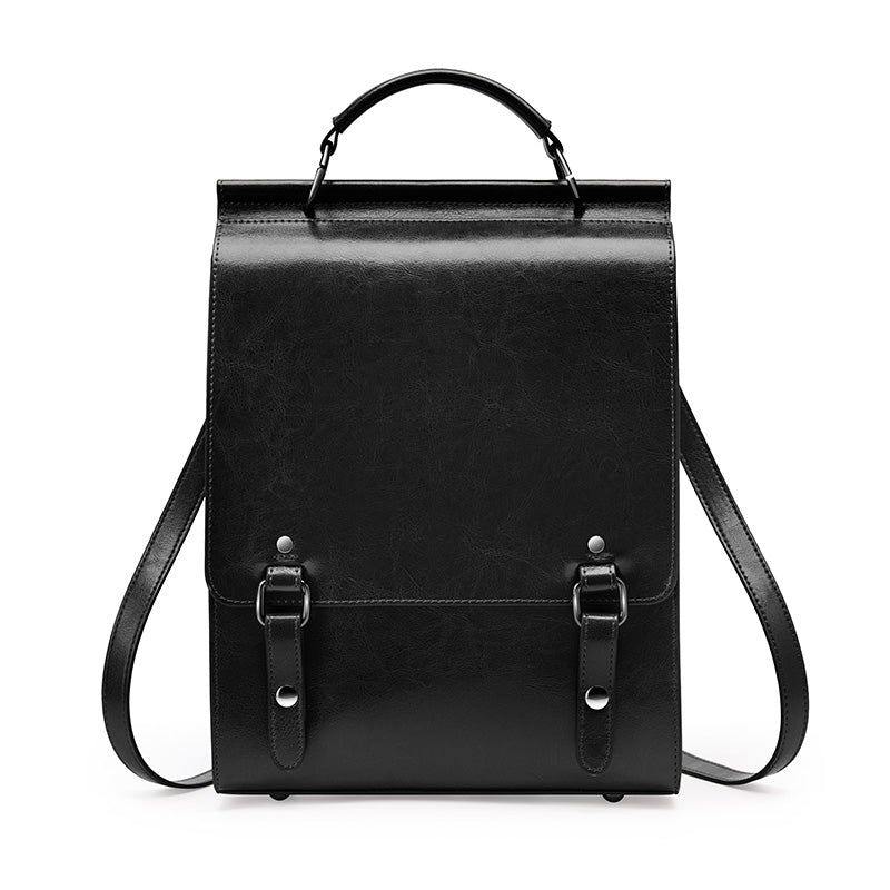 Valmio Tonora Leder Damenrucksack - Schwarz
