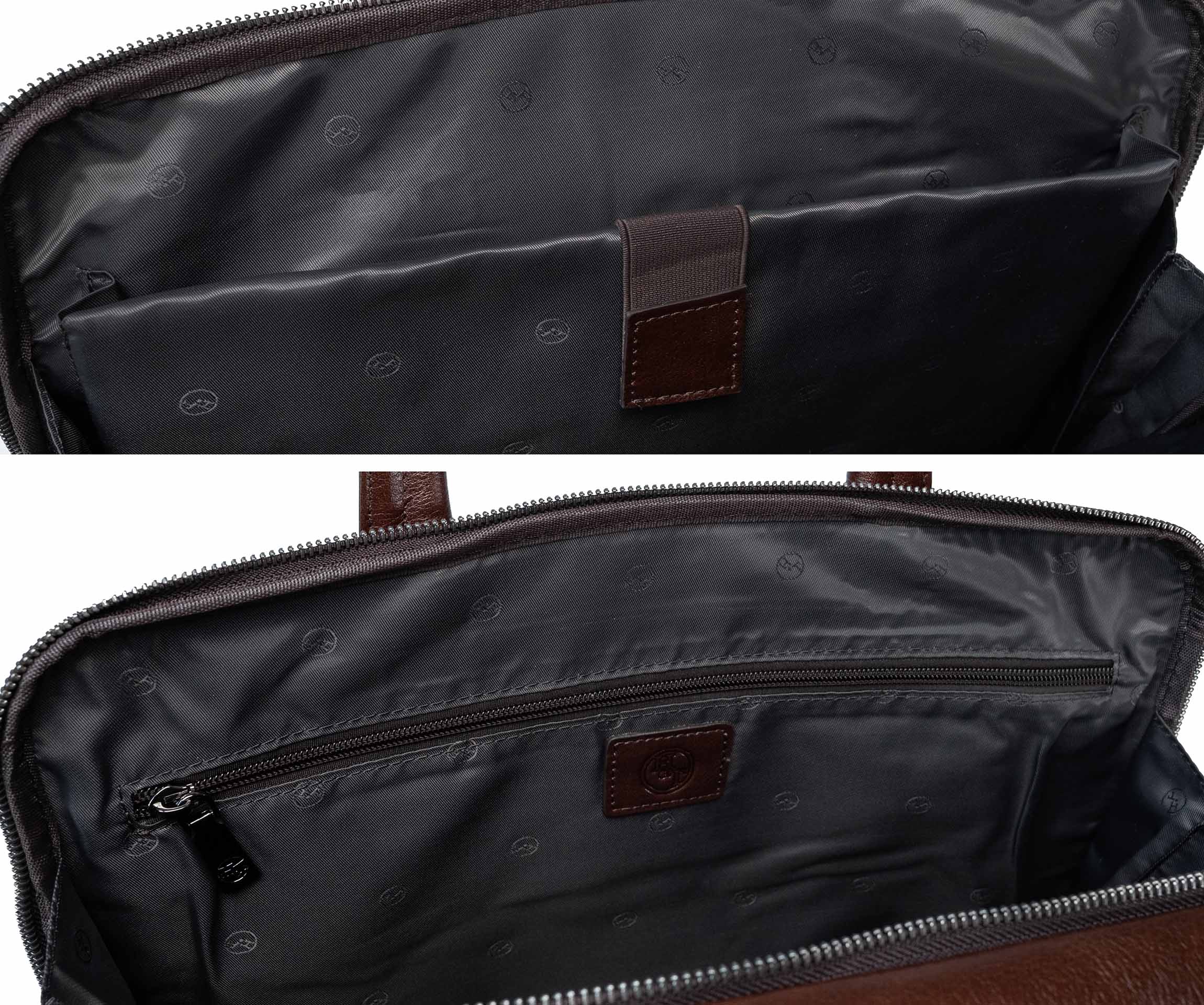Borto braune Leder-Laptoptasche