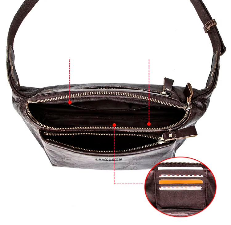 Valmio Rolls Men's Leather Belt Bag