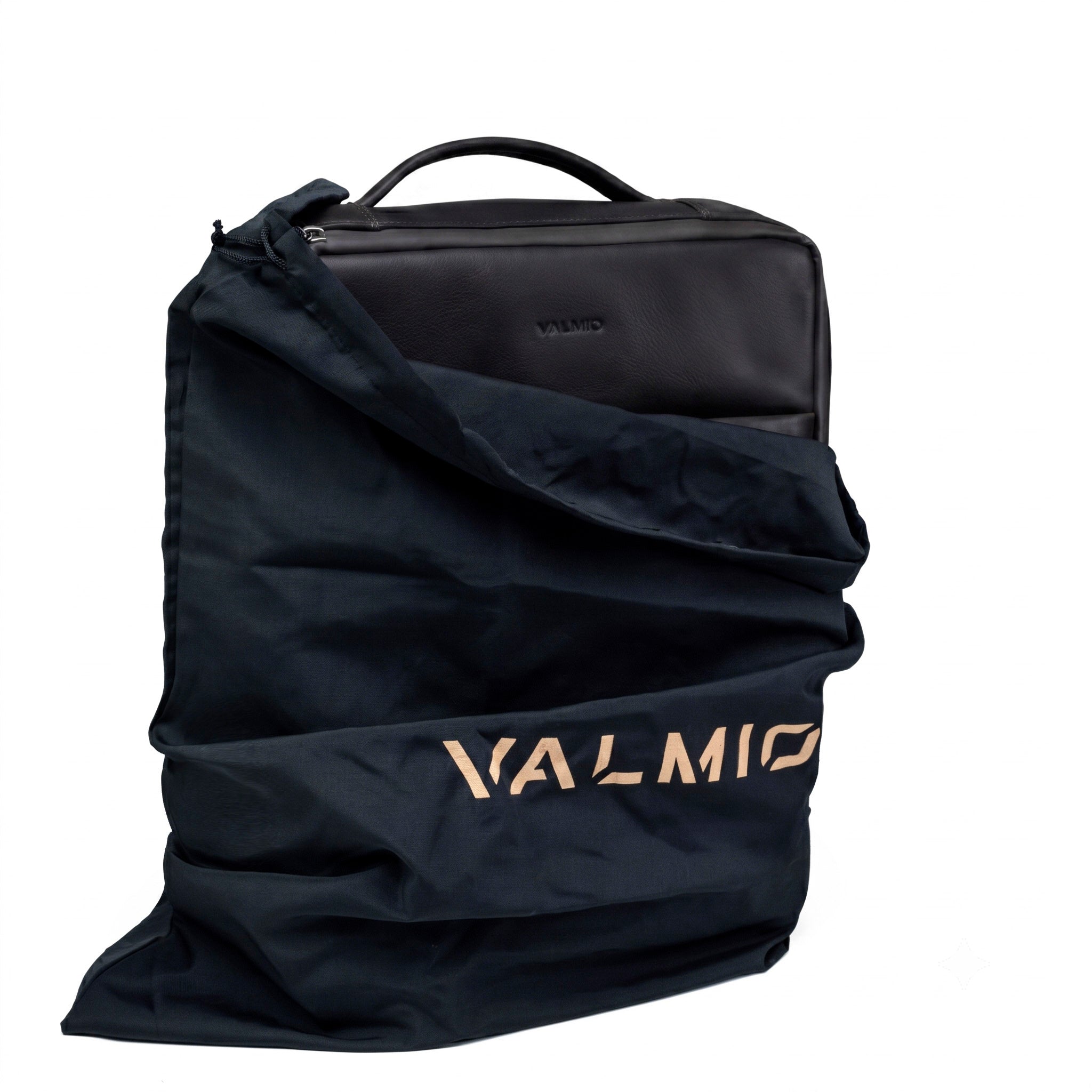 Black Leather Backpack Valmio Hunter