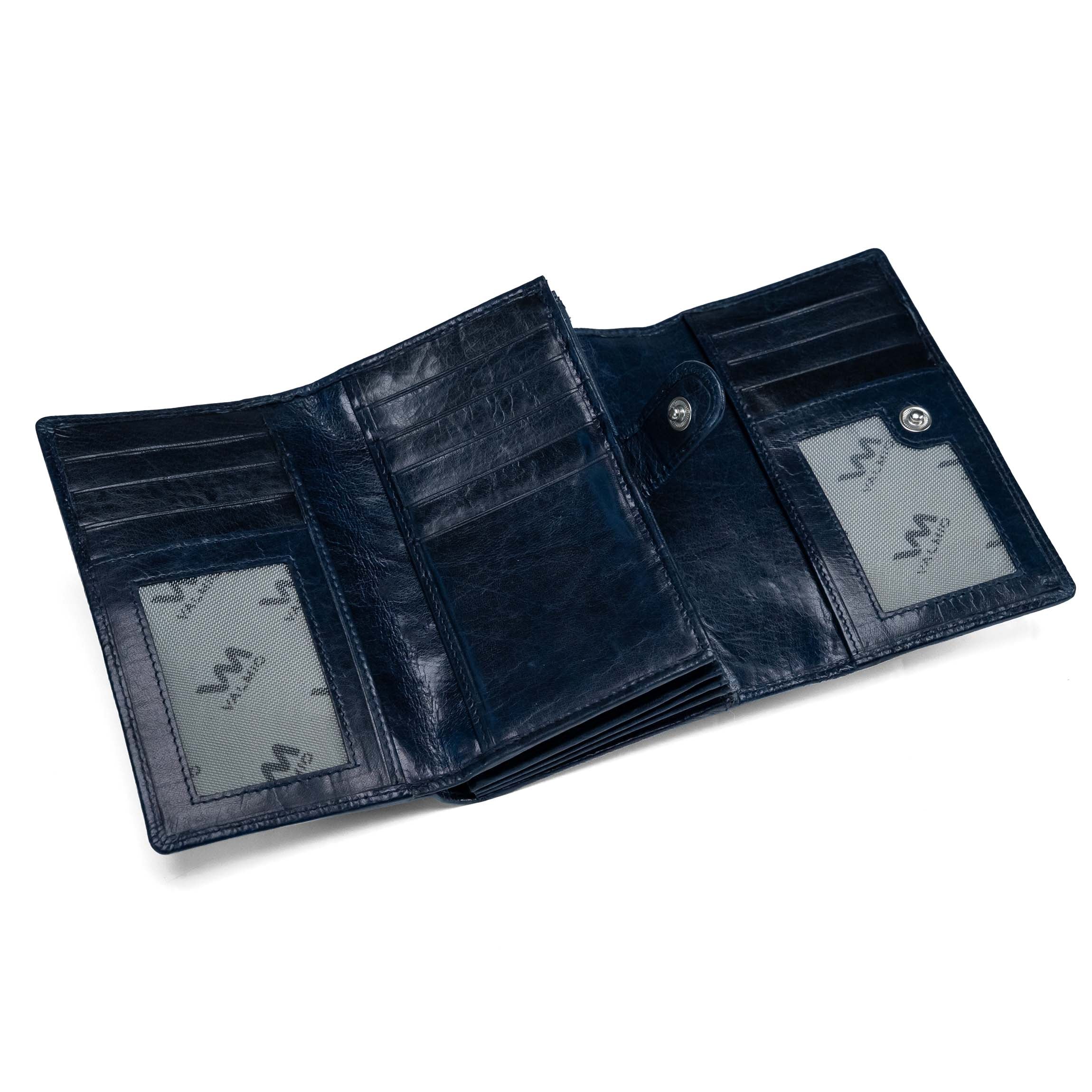 Women's Leather Wallet Valmio Nyos 2430 Dark Blue