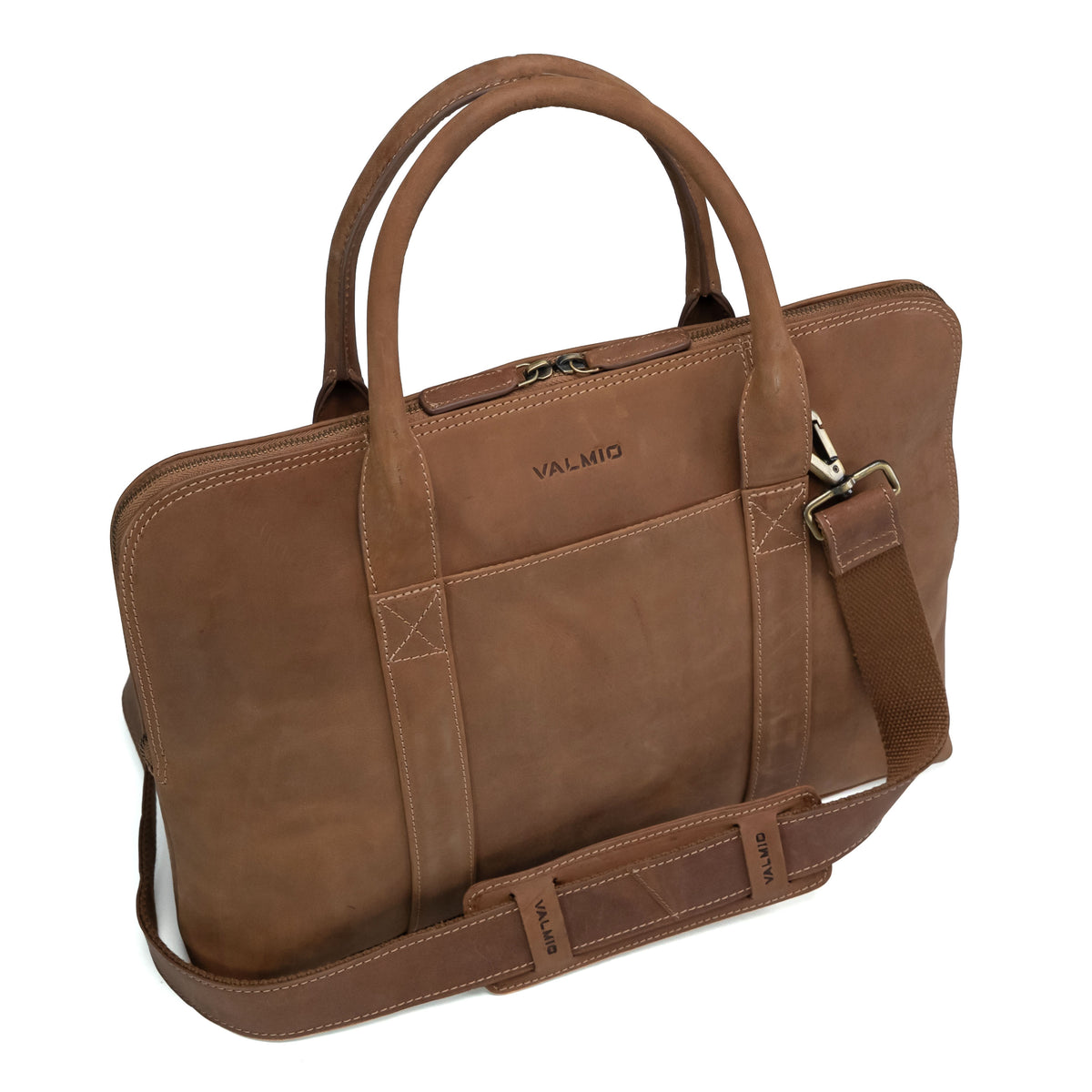 Valmio Wildleder-Laptoptasche Braun
