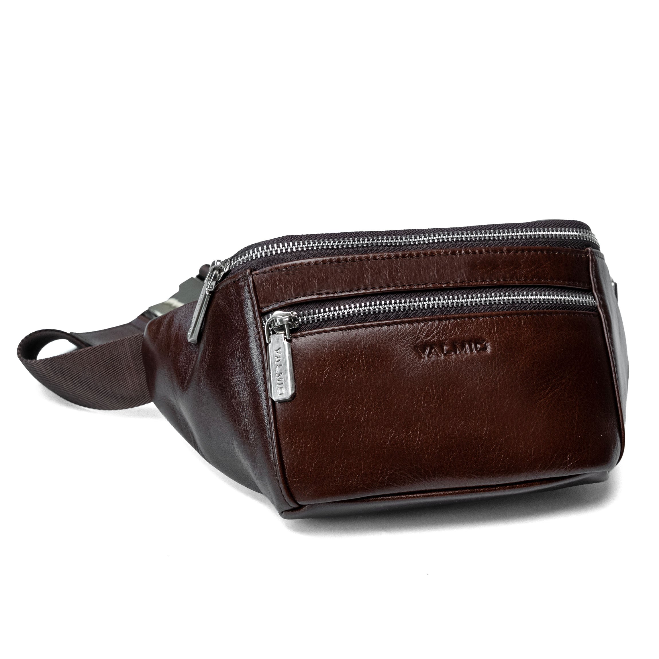 Valmio Gantry men's leather waist bag - brown