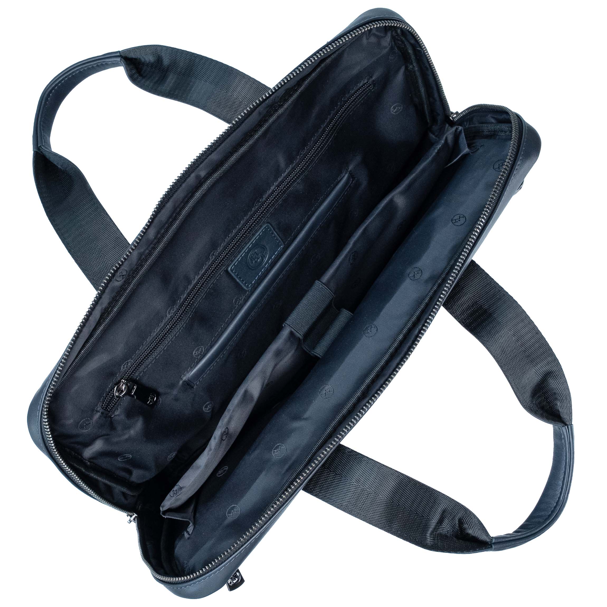 Genry Leder-Laptoptasche - blau
