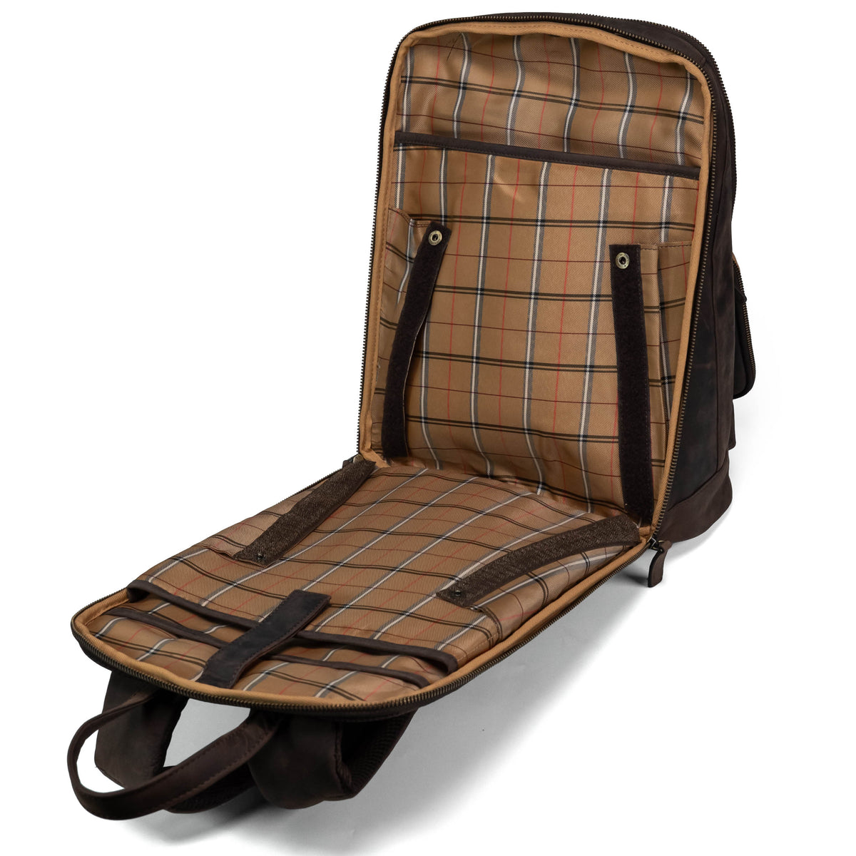 Valmio Apex Leather Backpack Brown