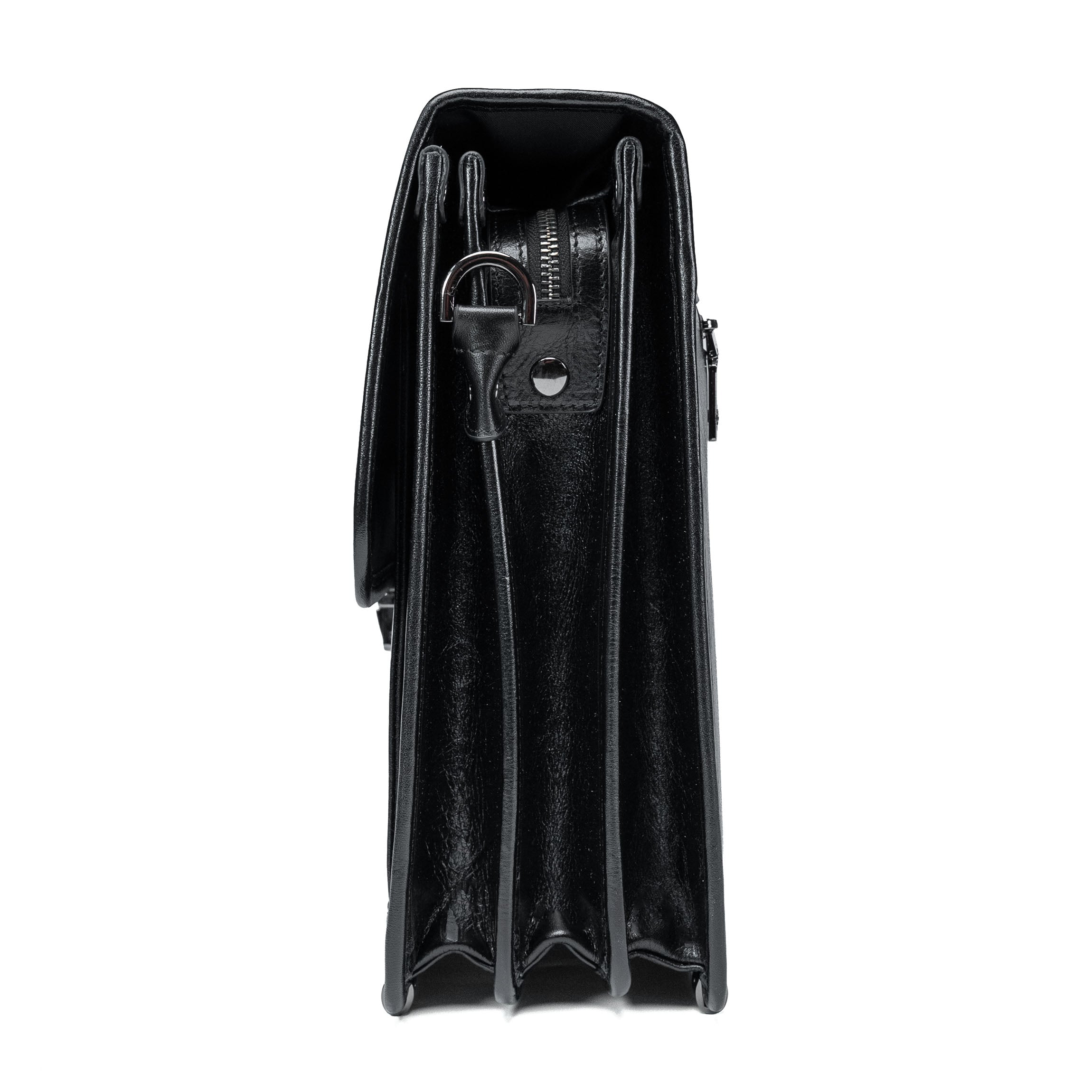 Arven schwarze Herren Leder-Aktentasche