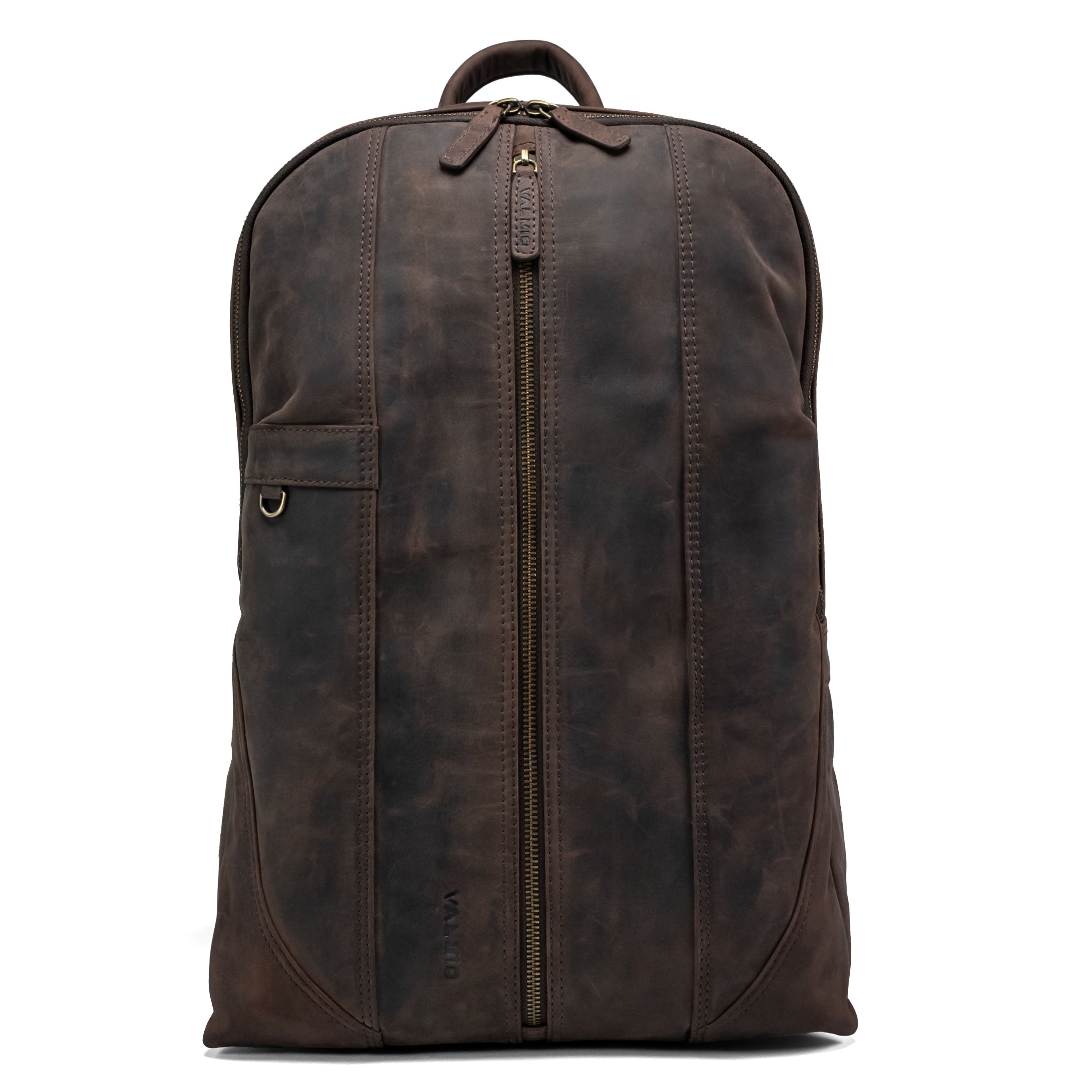 Valmio Gale Leather Backpack Brown