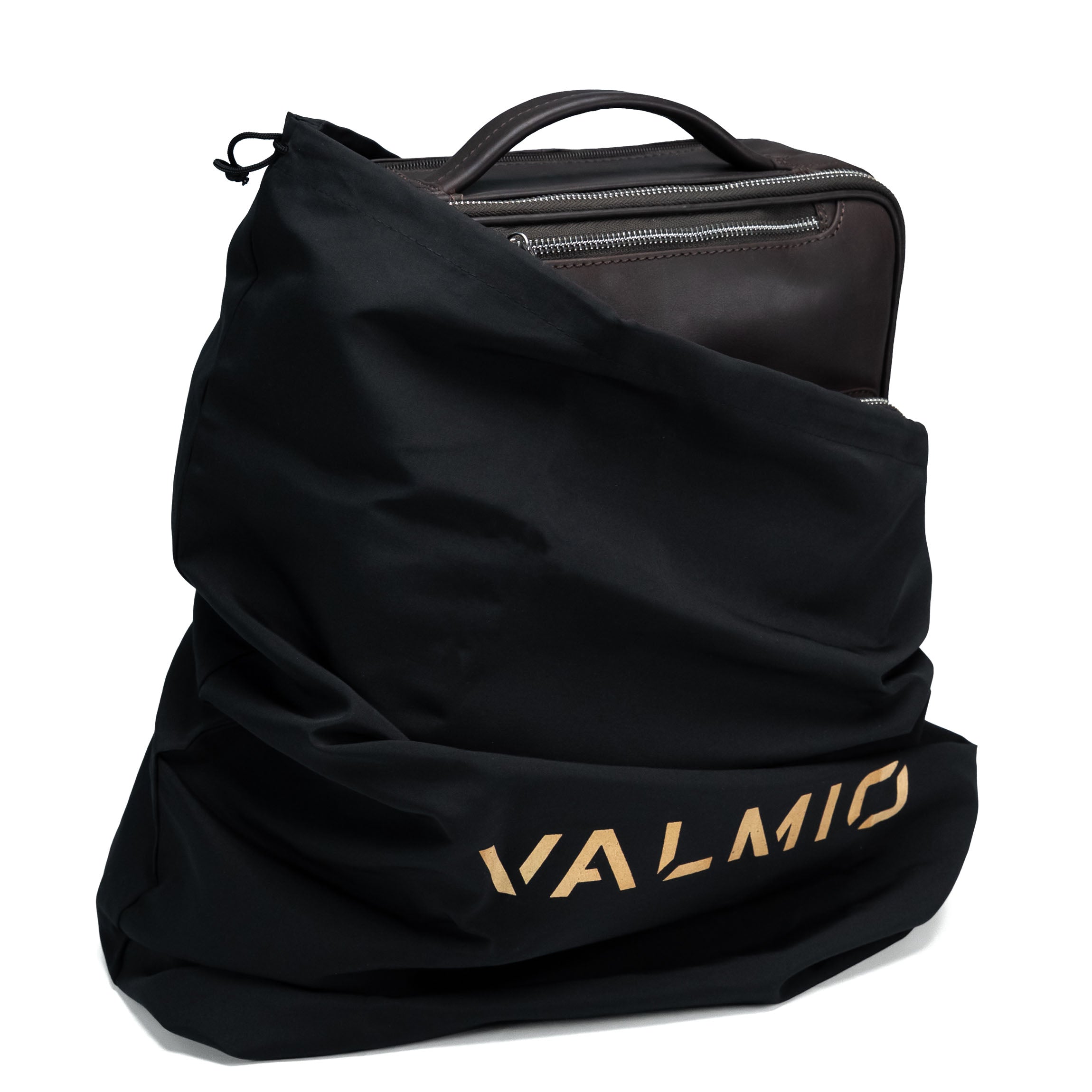 Valmio Byron Leather Backpack Dark Brown