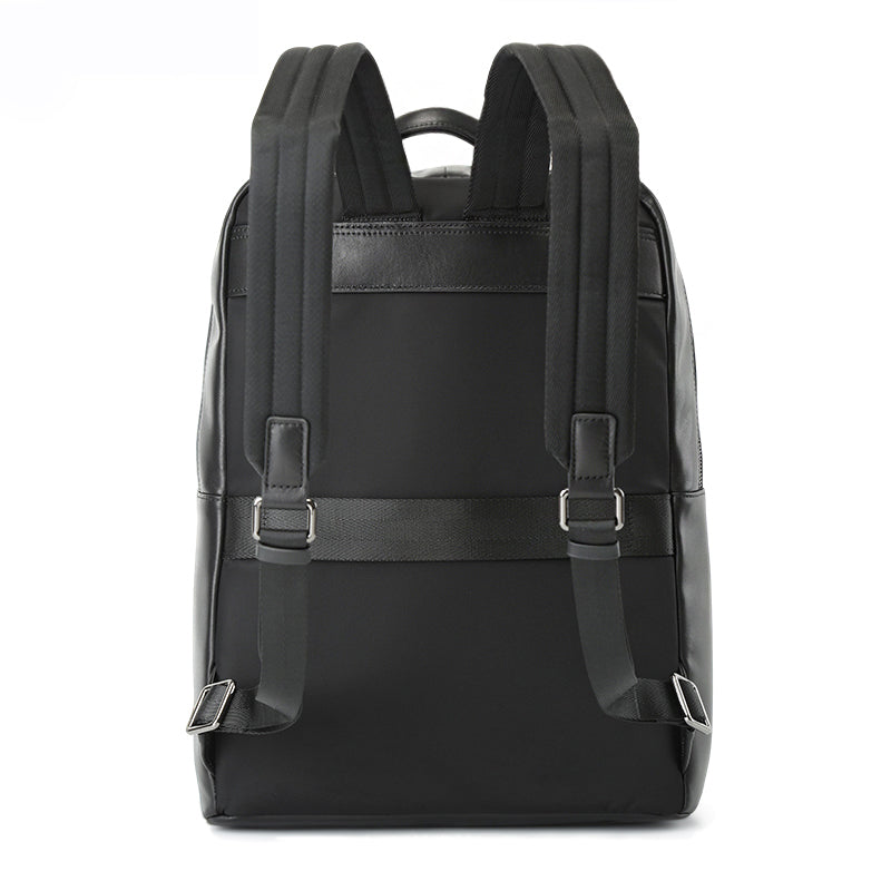 Leder-Rucksack Valmio Calder – Schwarz