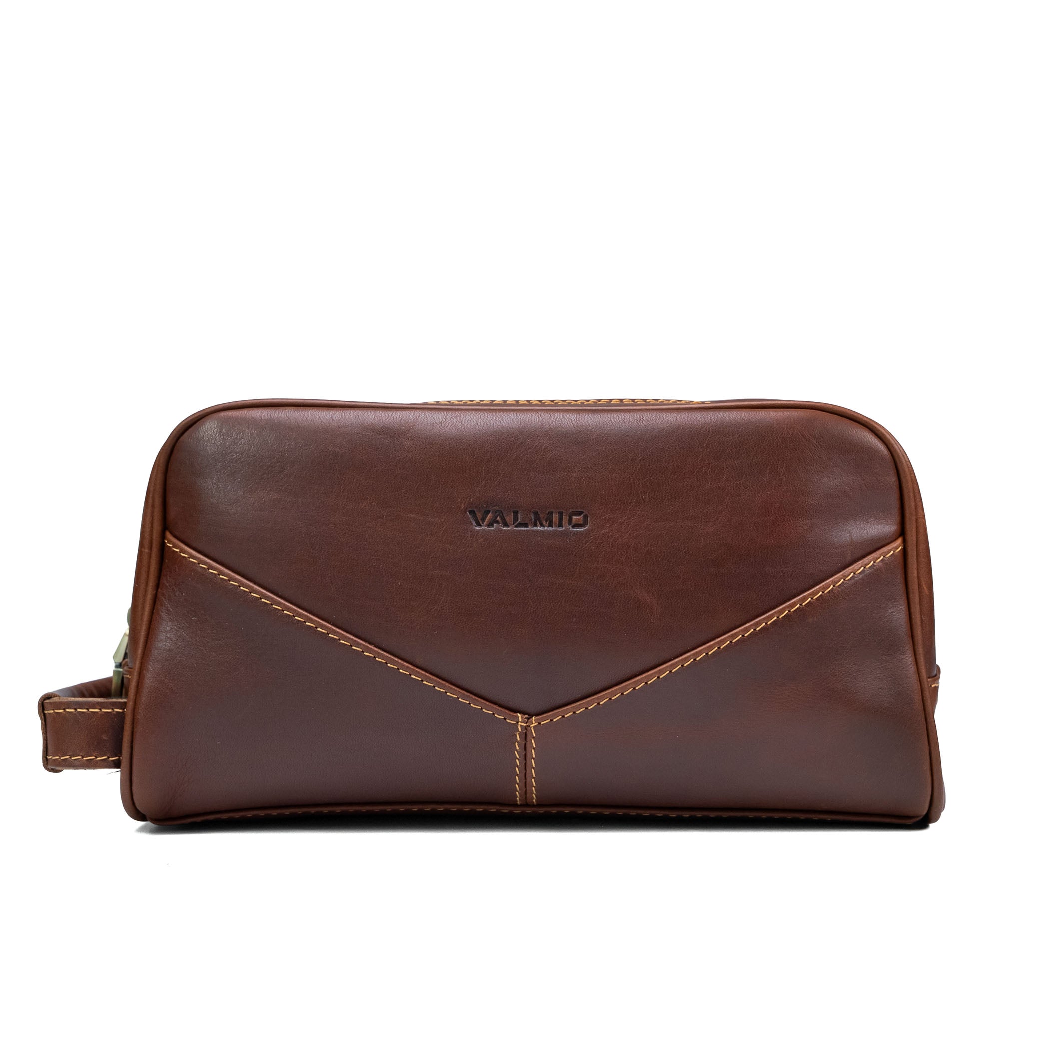Valmio Hornes Leather Toiletry Bag