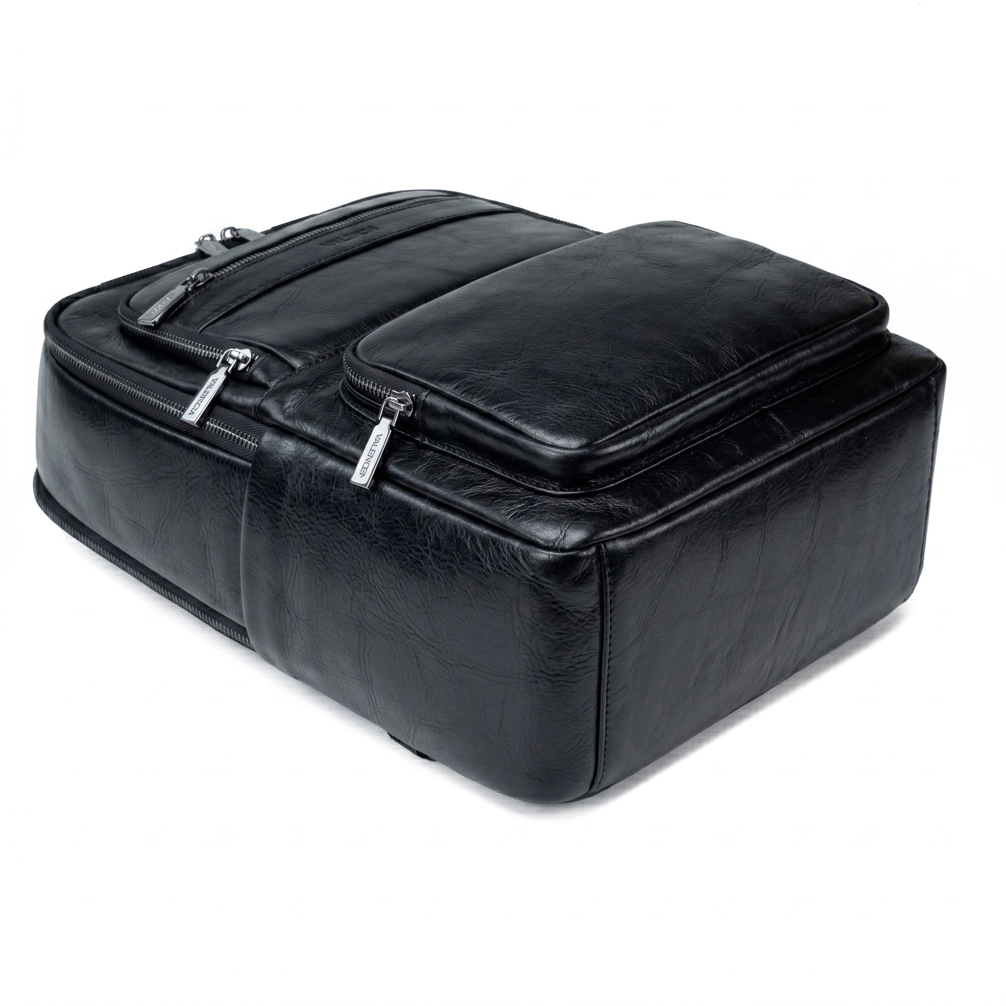 Valmio Kordon luxuriöser Leder-Rucksack - schwarz