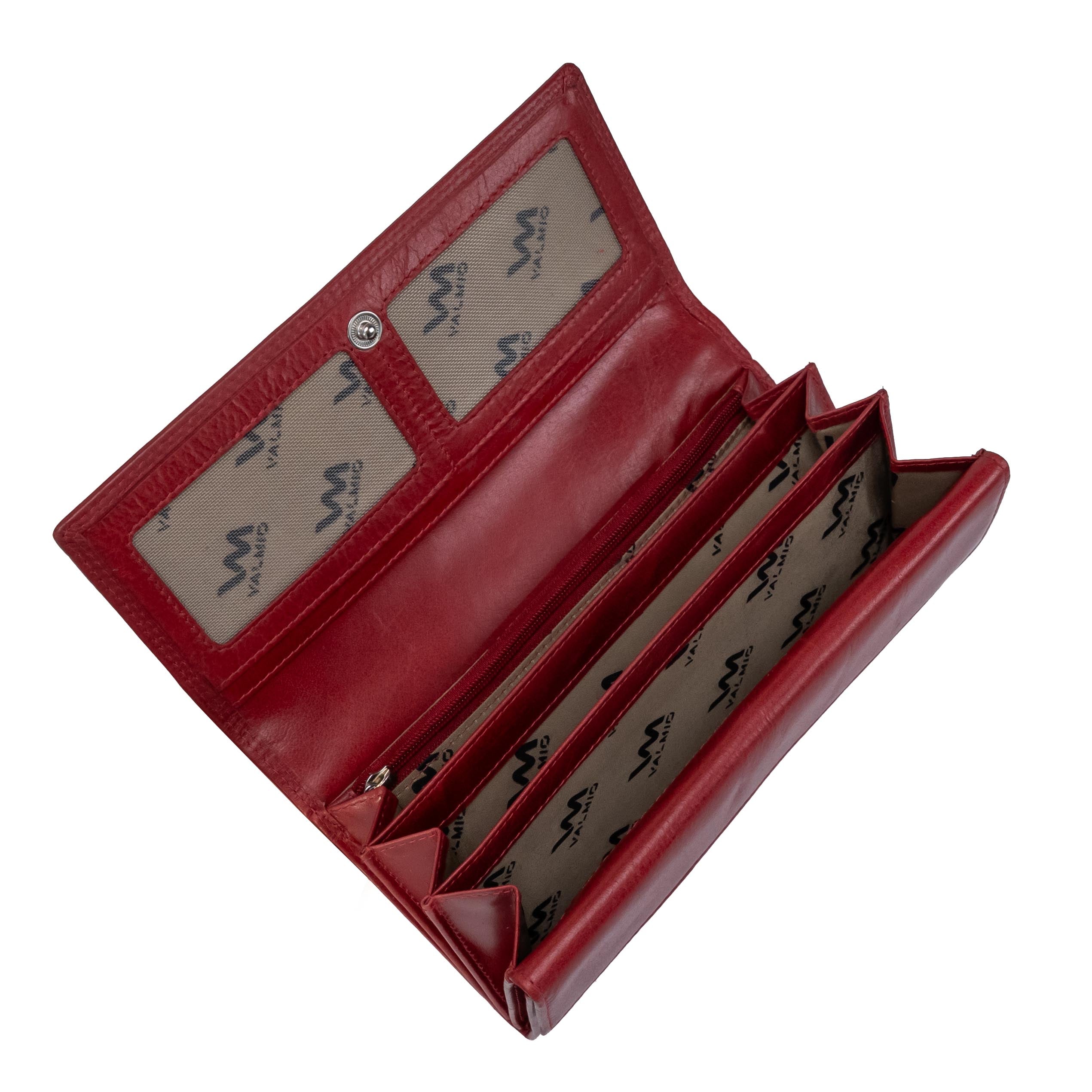Women's Leather Wallet Valmio Kelimutu 2437 Portwine