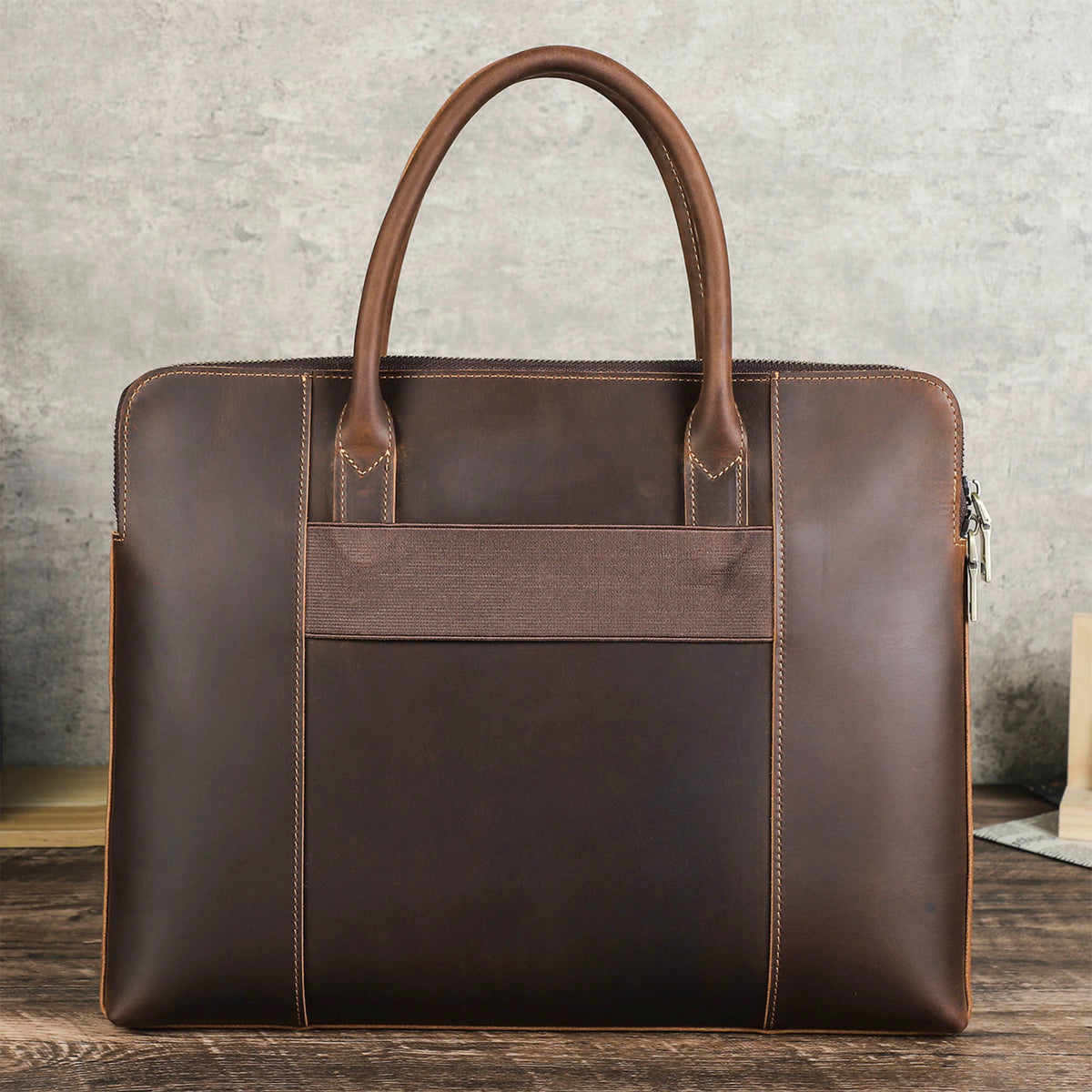 Elegant Leather Briefcase Ventura Slim – photo 2