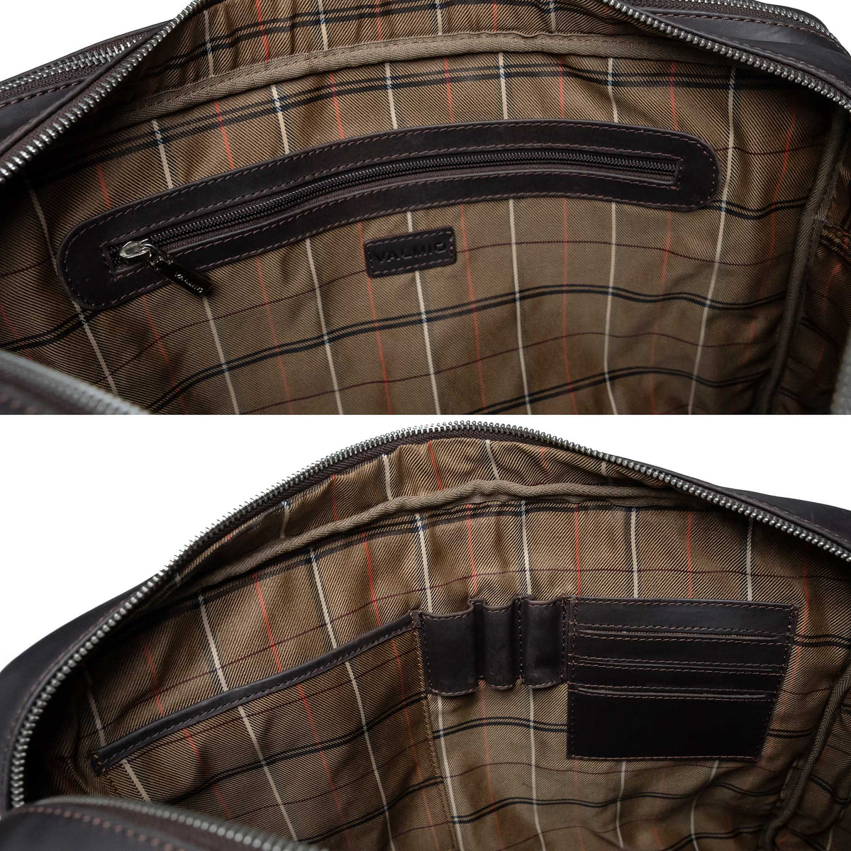 Herren-Laptoptasche aus Leder Valmio Cargo - Braun