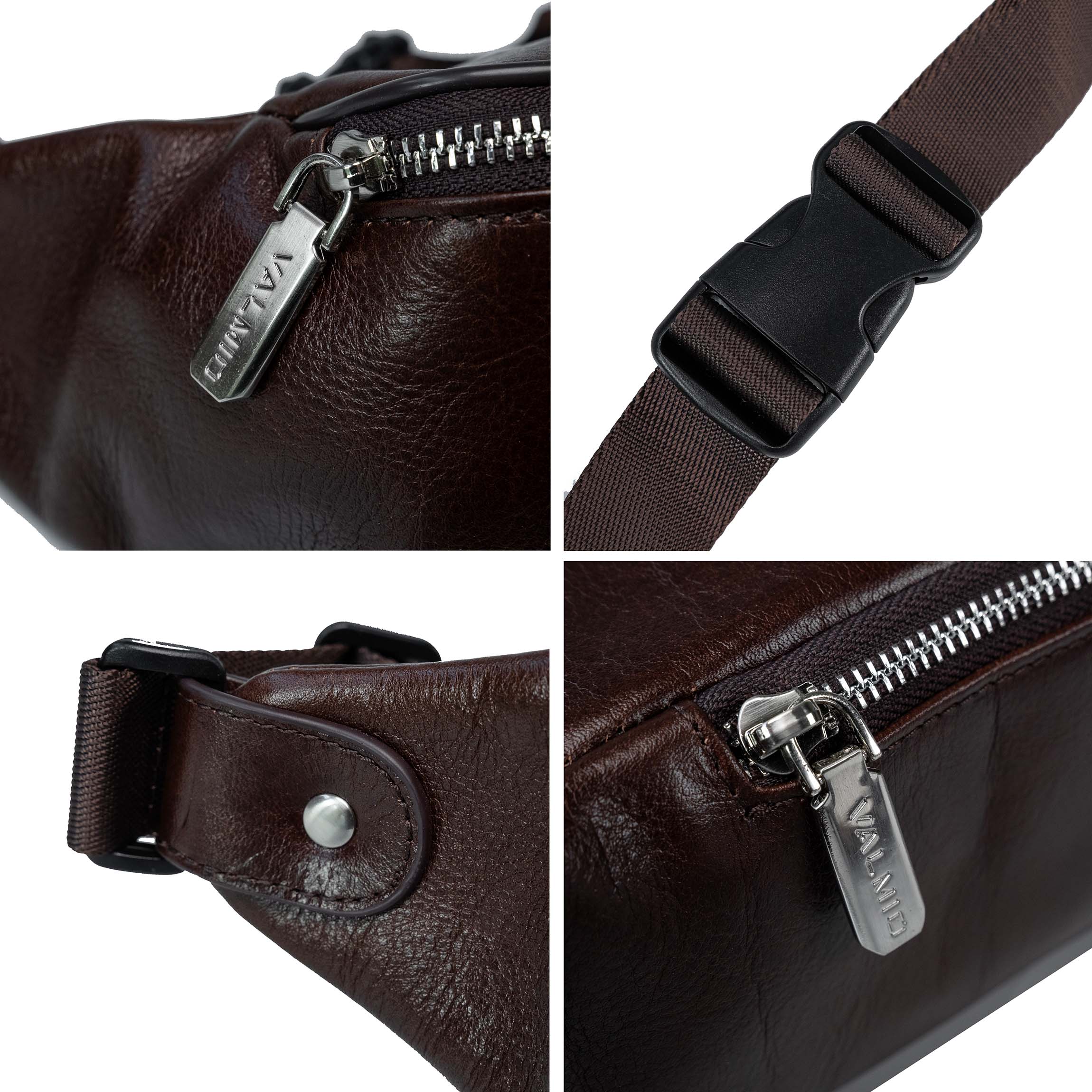Valmio M86 braune Leder-Gürteltasche