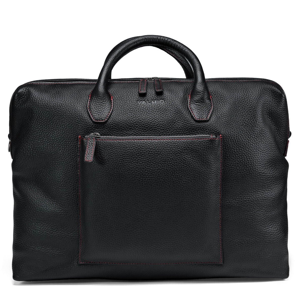 Valmio Stark Leather Travel Bag Black