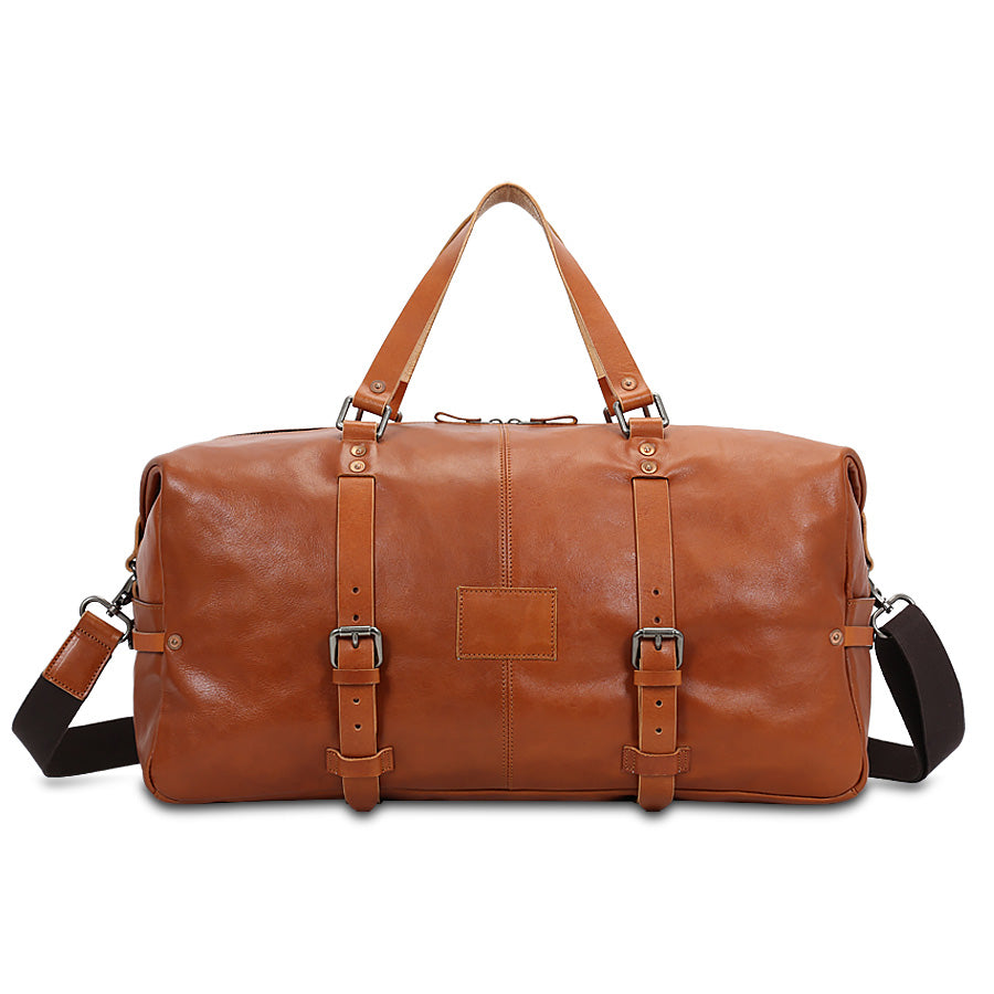Brown Leather Travel Bag Valmio Raven