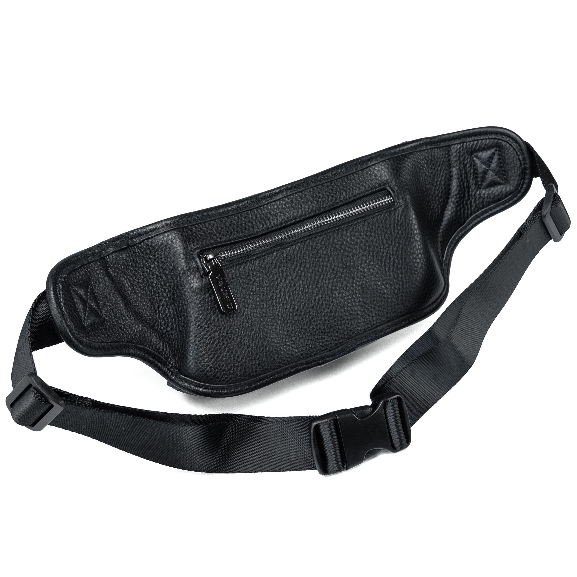 Valmio Stilor black men's leather waist bag