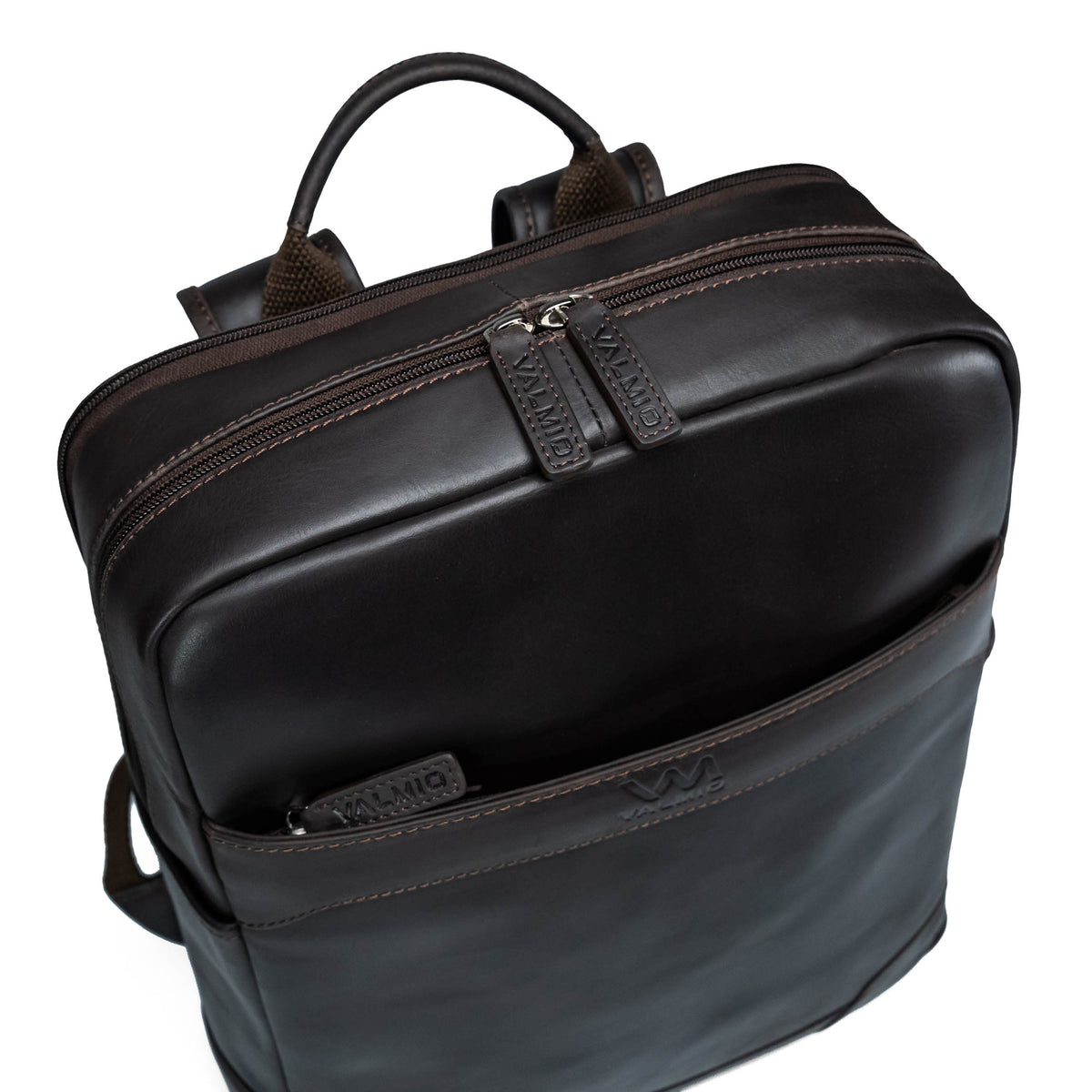Lederrucksack Valmio York - Braun
