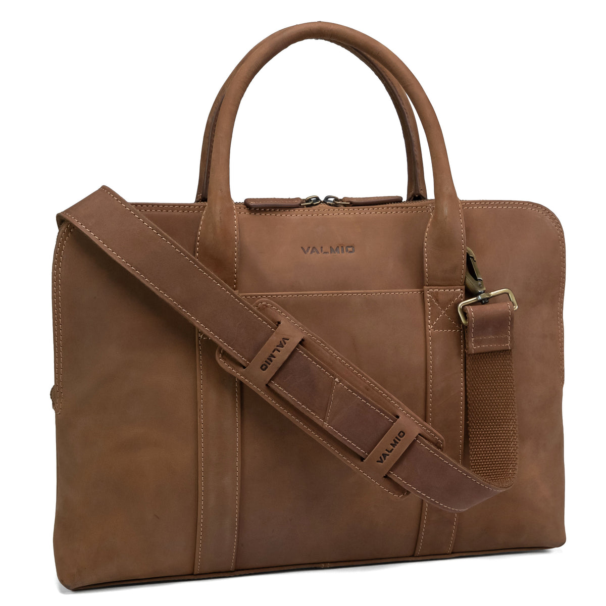 Valmio Wildleder-Laptoptasche Braun