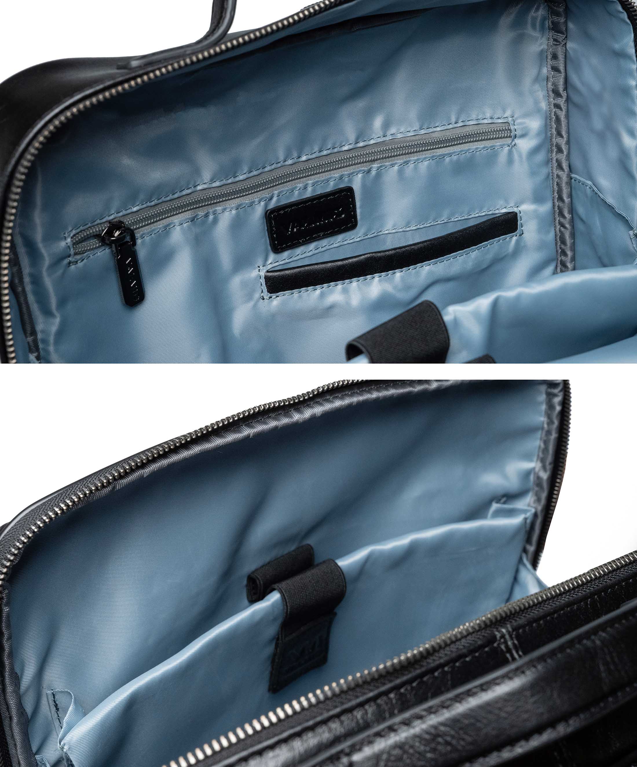Luxury Leather Backpack-Bag Valmio Ardent - black