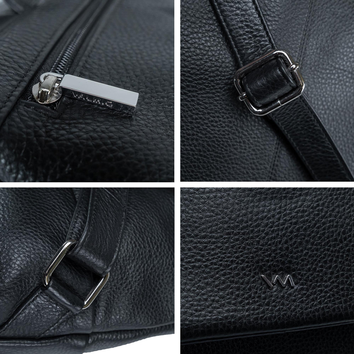 Valmio Loro Women's Leather Backpack - Black