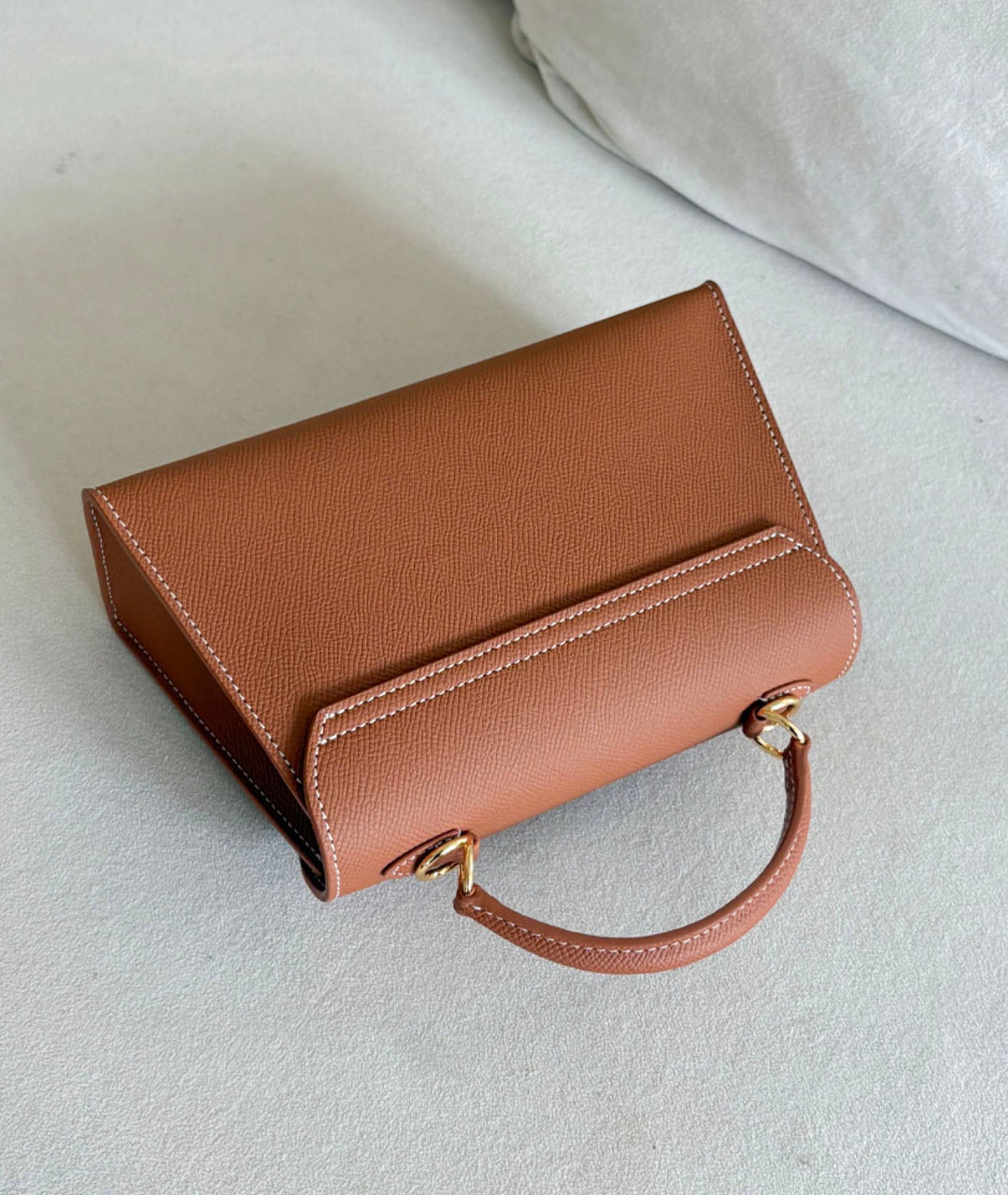 Valmio Sonira leather women's handbag - brown