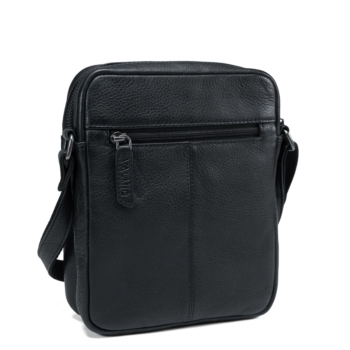 Valmio Lino Leather Shoulder Bag - Black