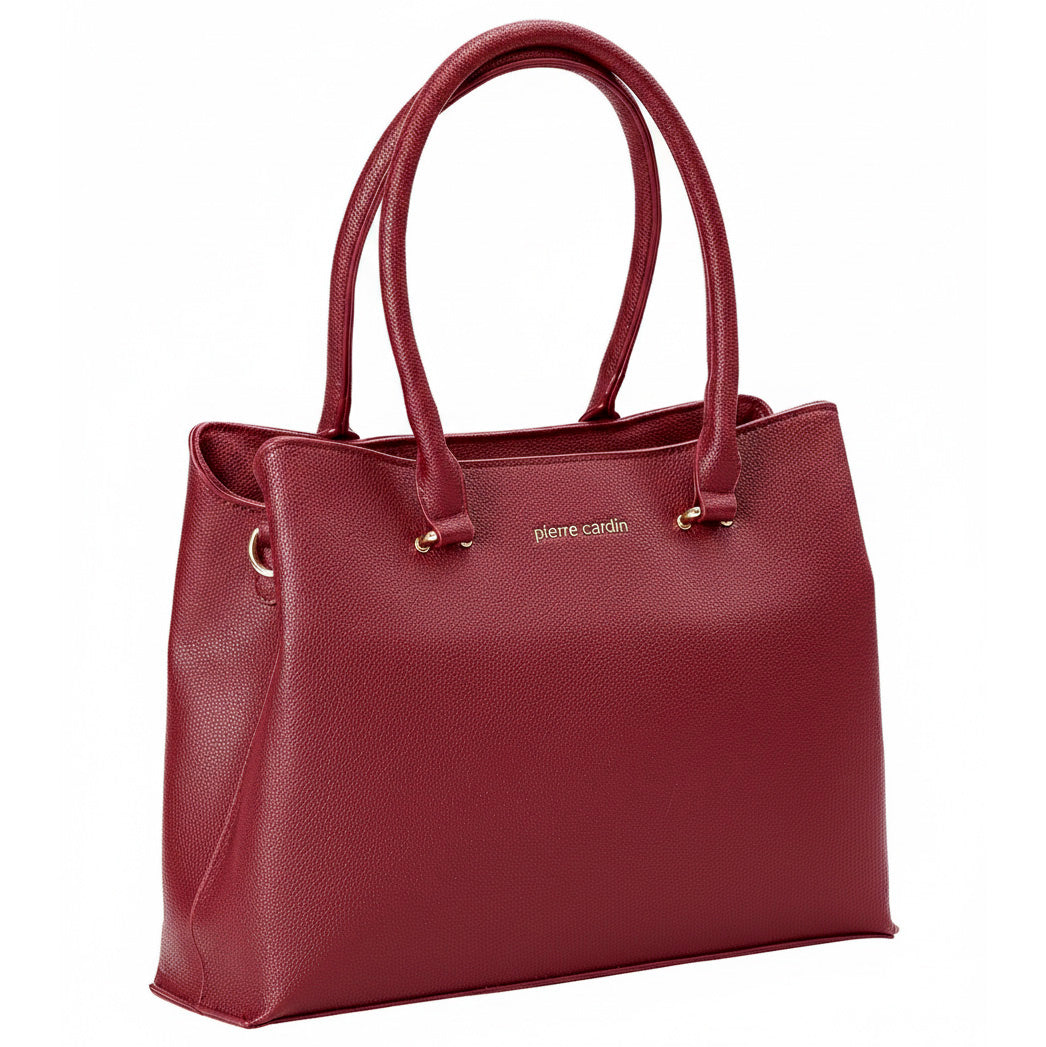 PIERRE CARDIN 1245 Bordeaux eco-leather handbag