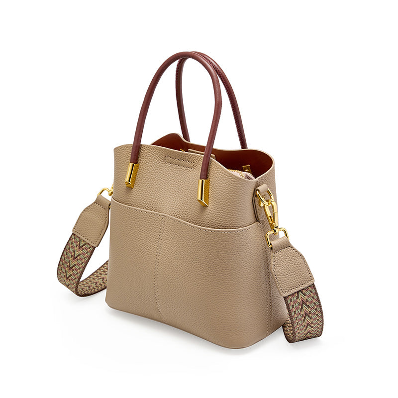 Valmio Karina Leder Damen Tasche - Beige
