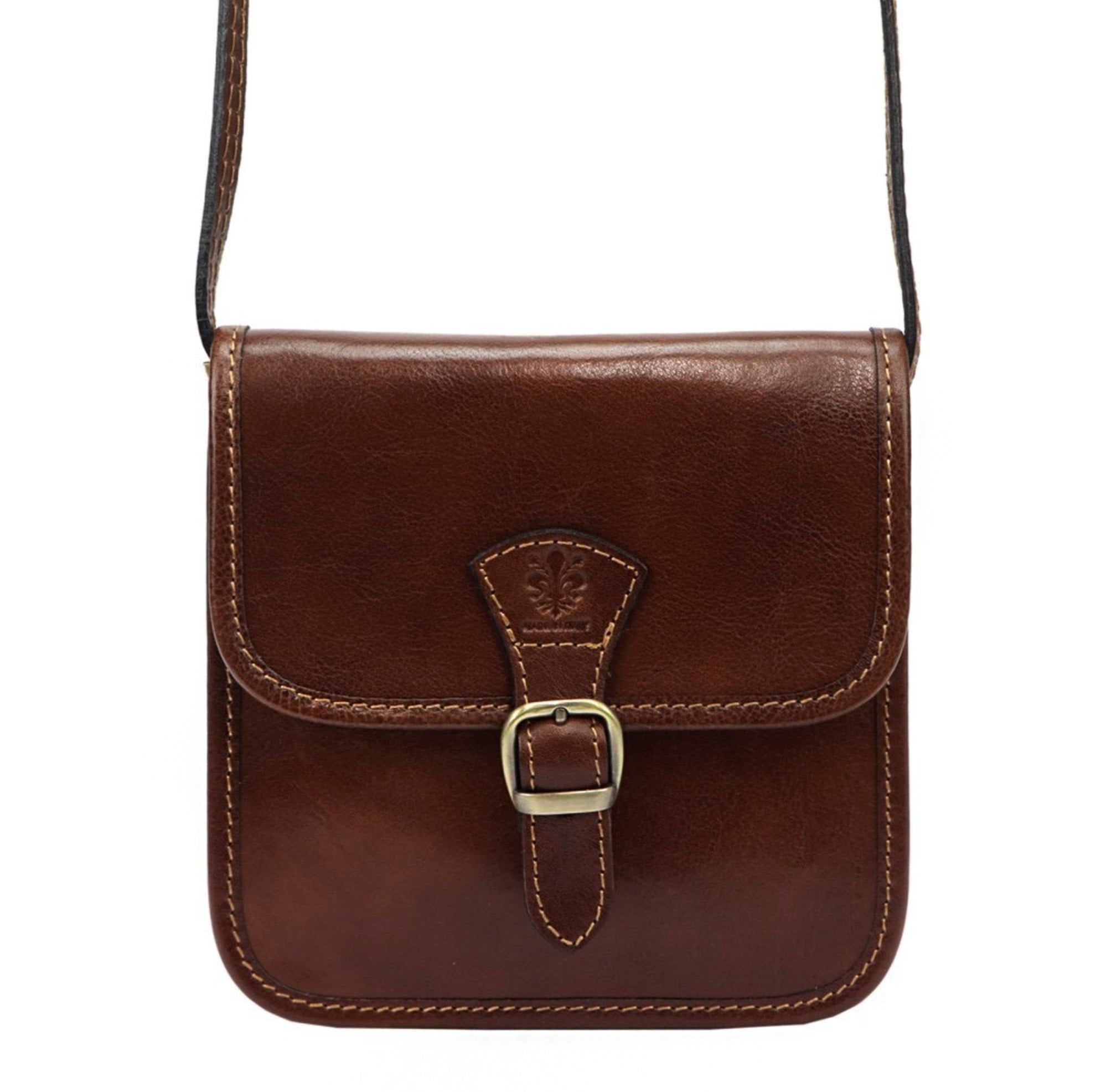 Leather women's handbag FLORENCE 134 brown