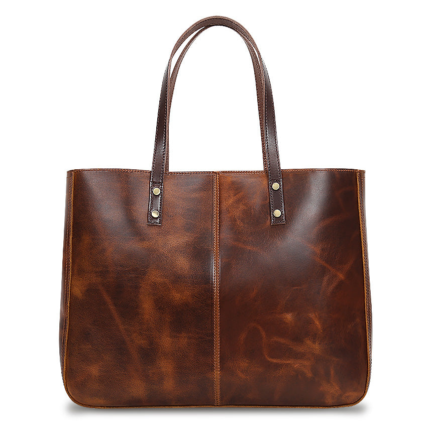 Braune Leder-Shopper Valmio Aurelia