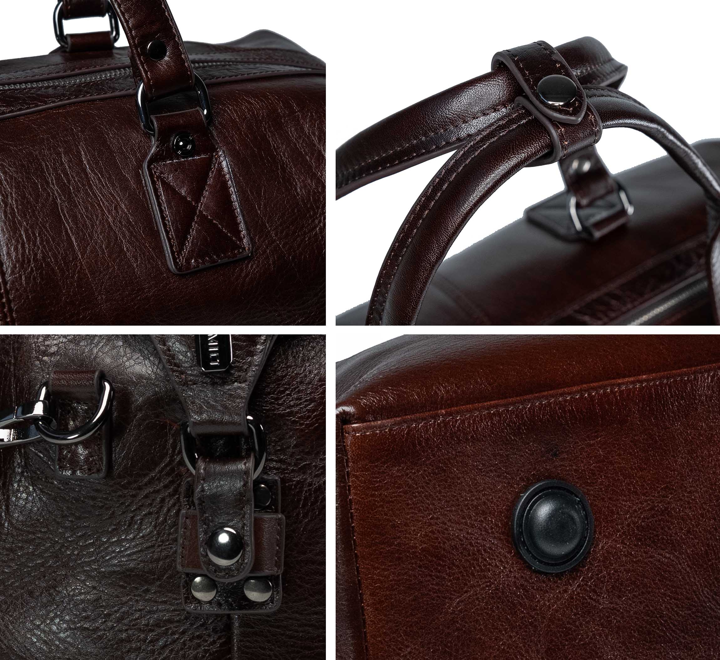 Valmio Kane leather travel bag - brown
