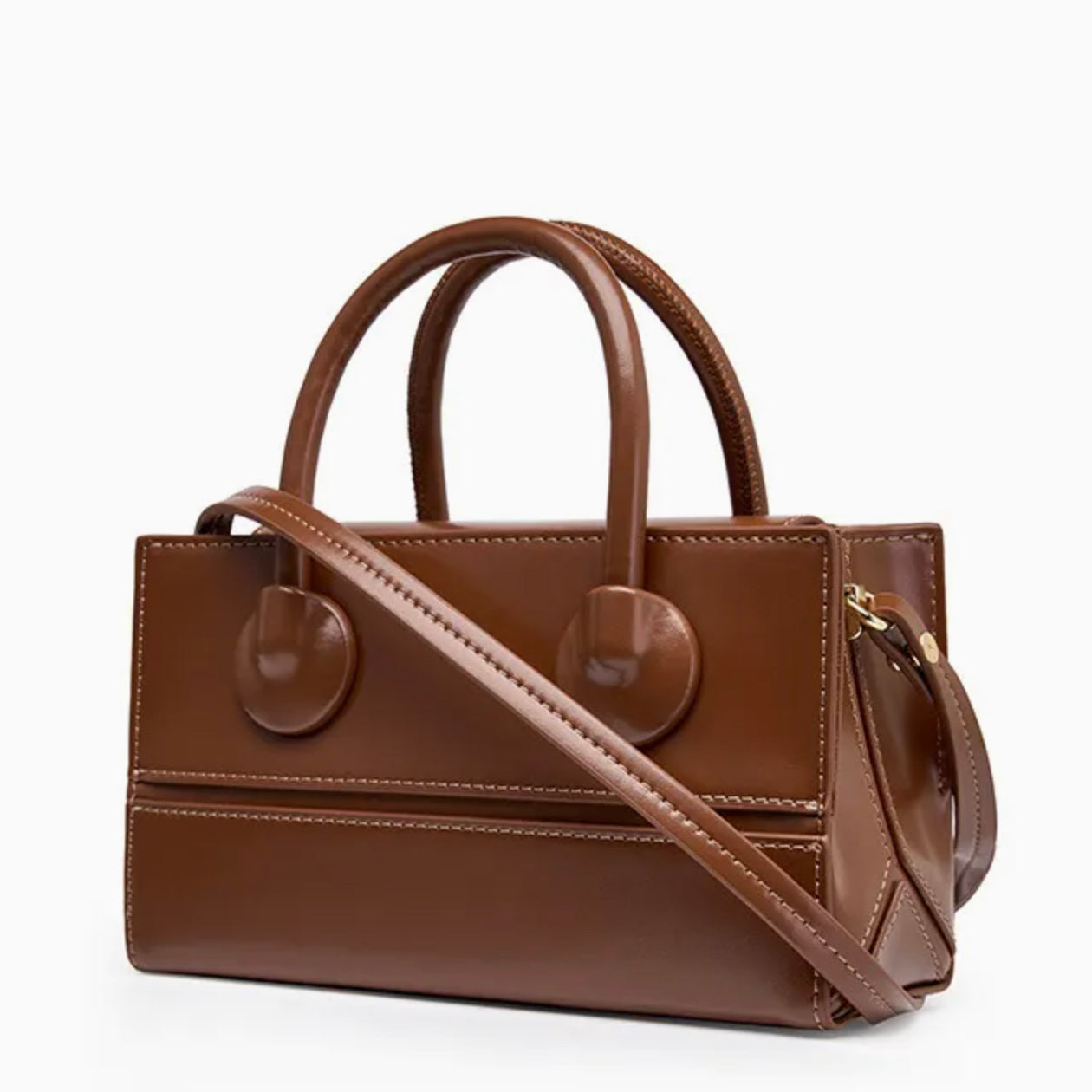 Valmio Helina Leather Women's Bag - Dark Brown