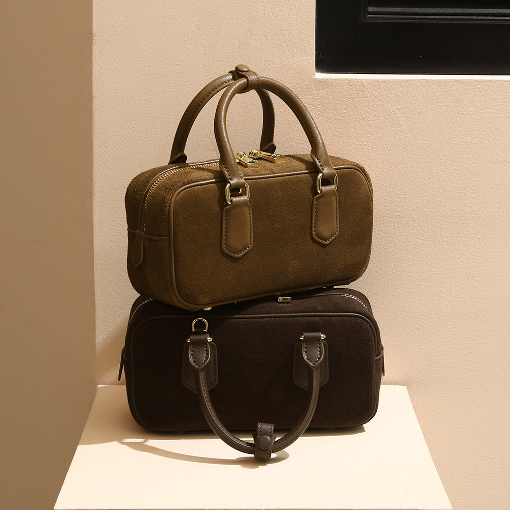 Valmio Perina leather women's handbag - dark brown