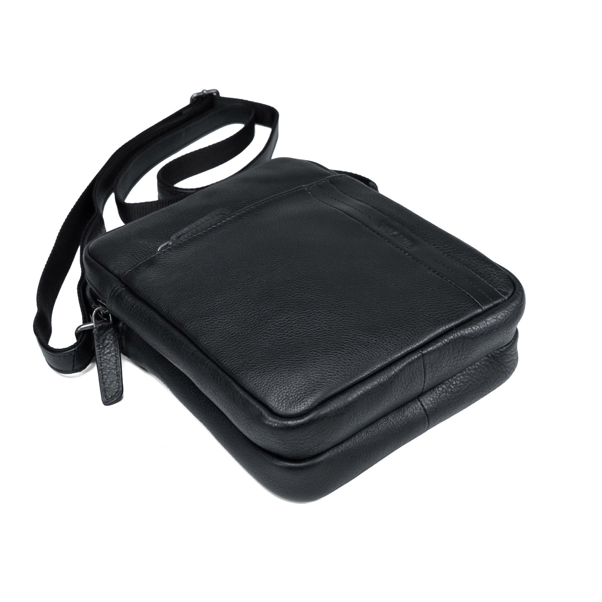 Valmio Lino Leather Shoulder Bag - Black