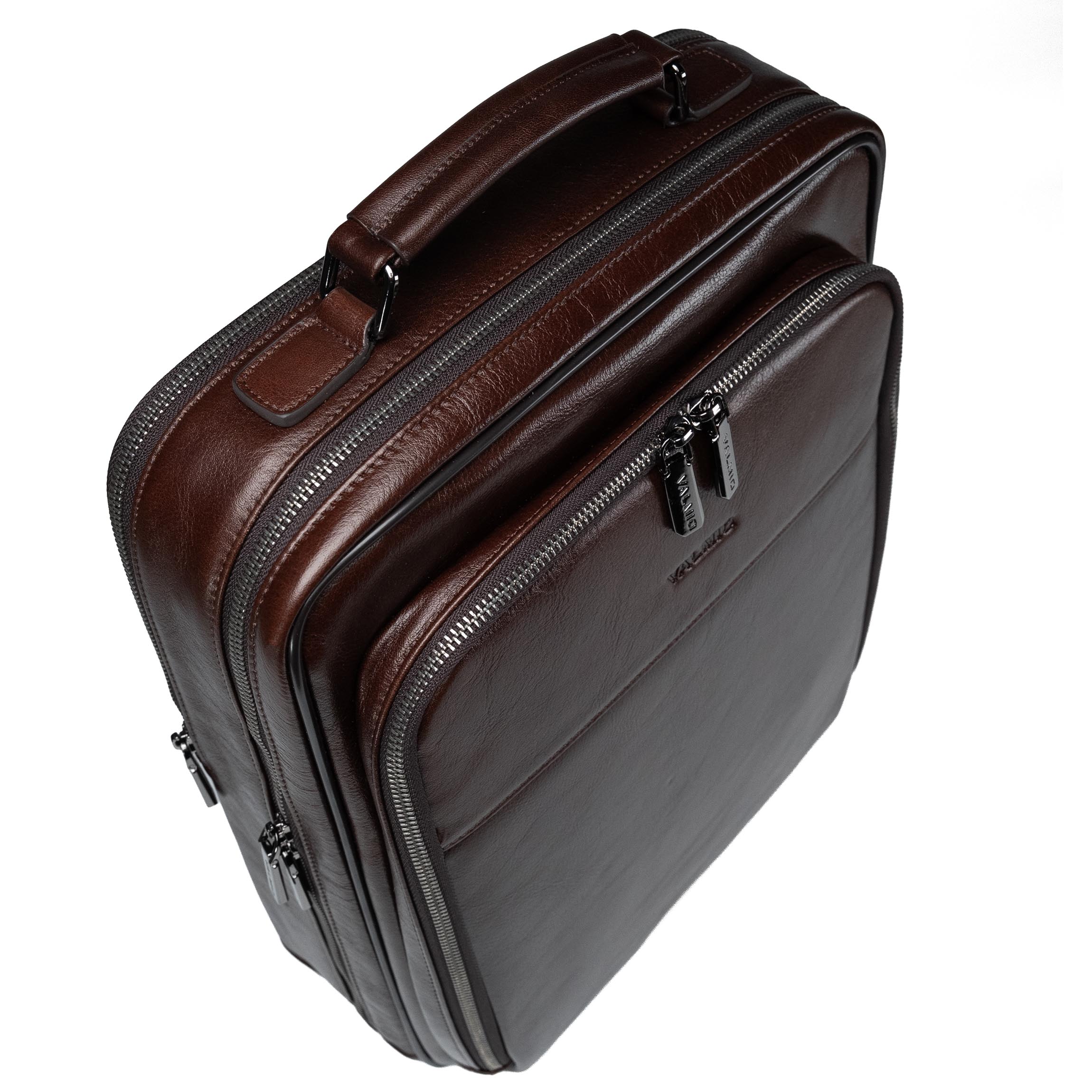 Valmio Ravenor men's leather backpack - brown