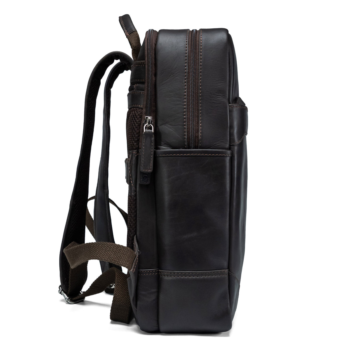 Lederrucksack Valmio York - Braun