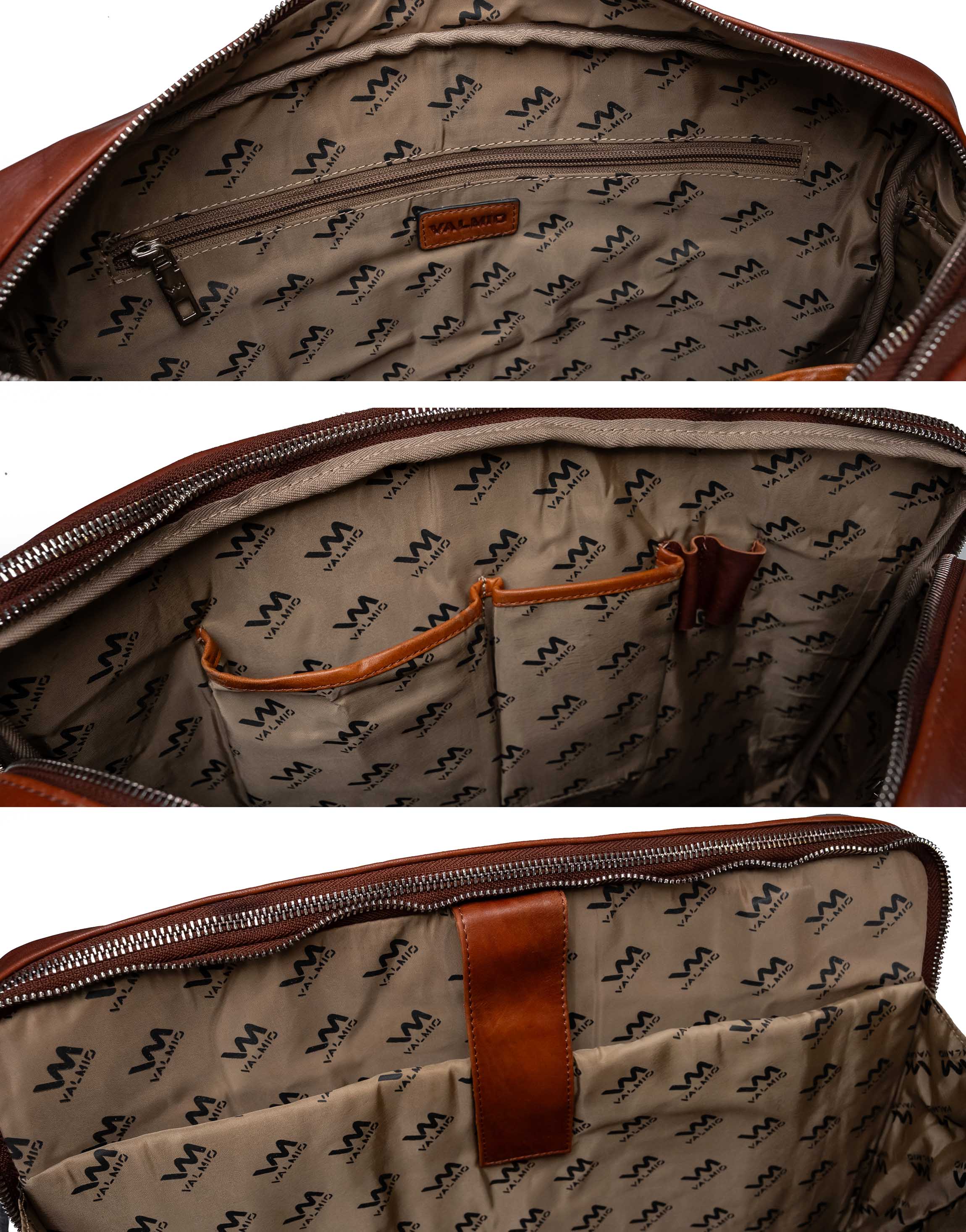Valmio Assets Genuine Leather Bag Brown