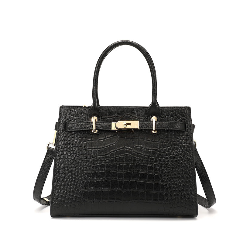 Valmio Dinara Leather Women's Bag - Black