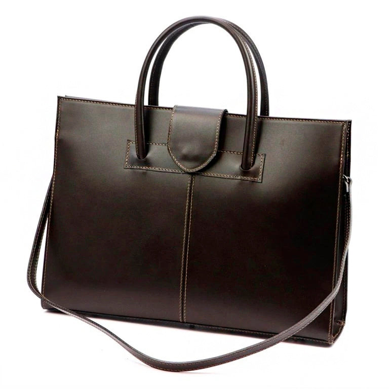 Leather Handbag Camilla 778 Brown